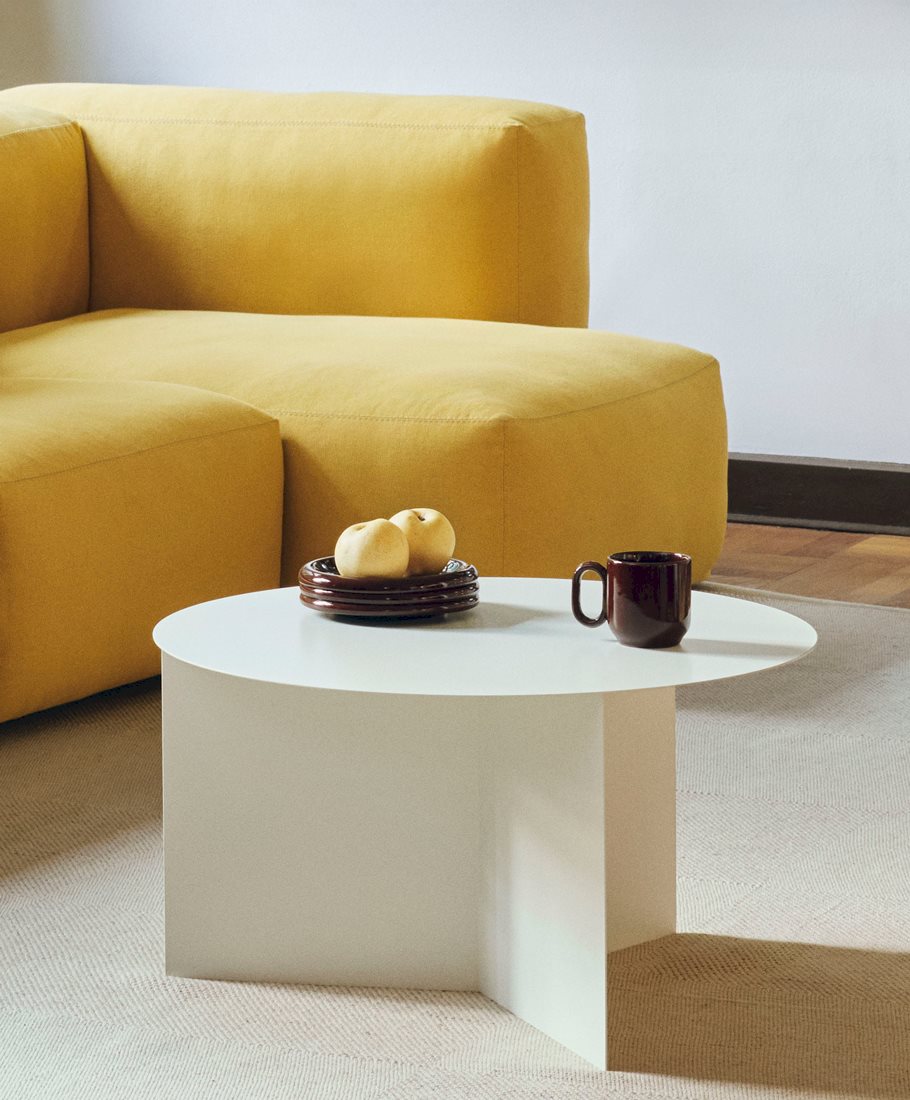 HAY SLIT TABLE ROUND ホワイト HAY Slit table, 35 cm, high, white | Finnish Design Shop