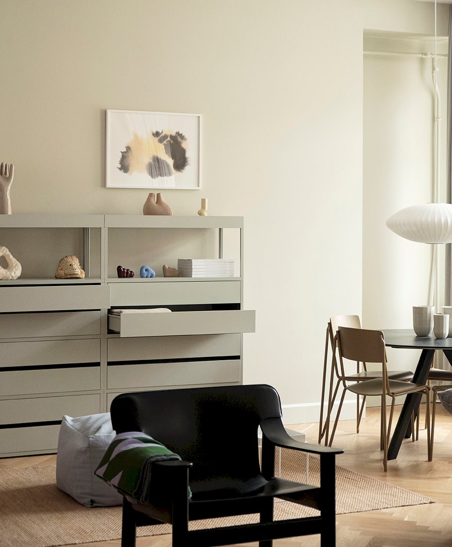 Inside the HAY Bremen Store in Germany with New Order Shelving System, Bernard Chair and Petit Standard Chair.