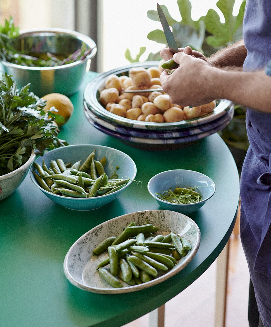 Soft Ice Oval Dish / Rainbow Bowl / Swirl Bowl
