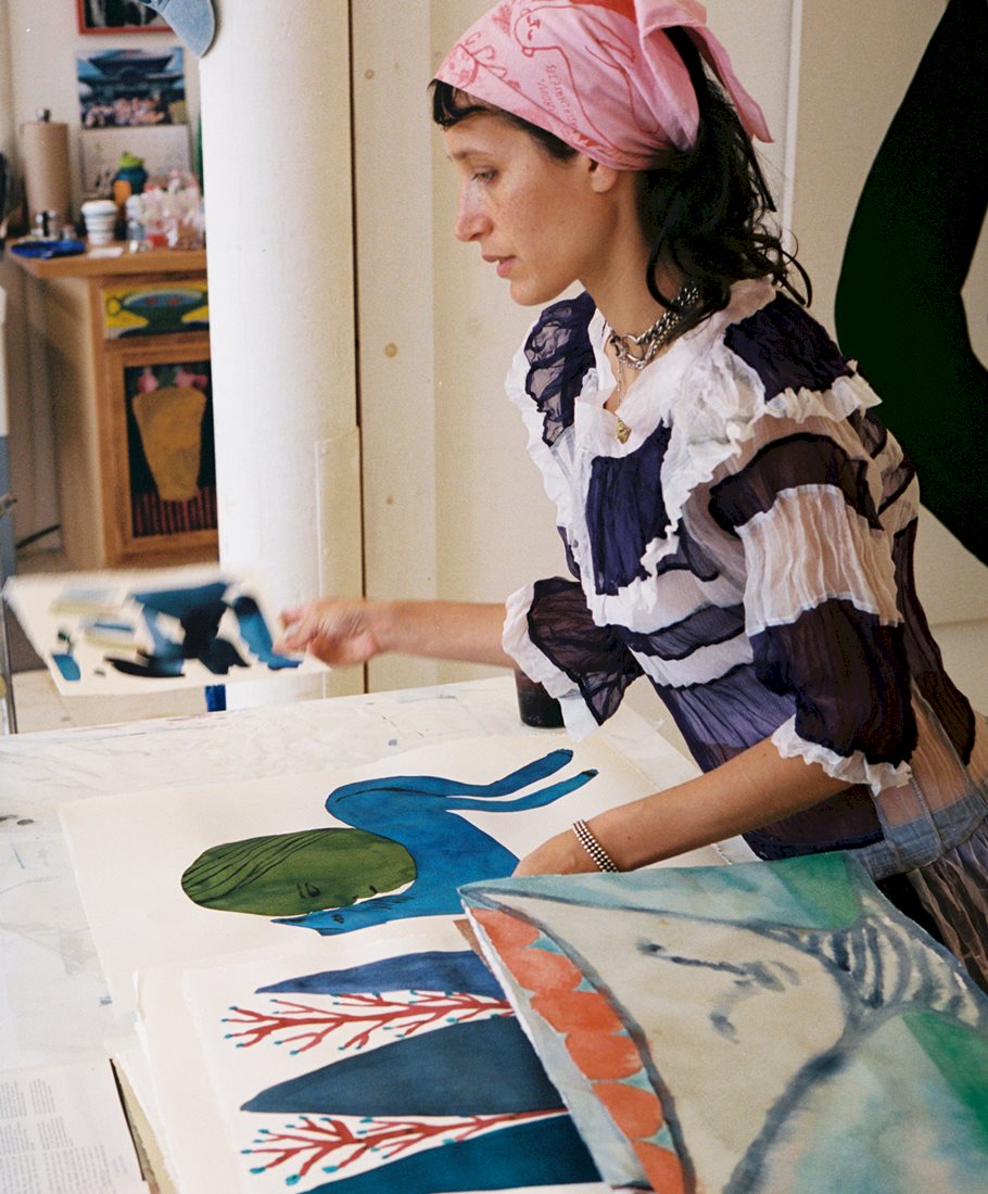 Emma Kohlmann in her Massachusetts studio