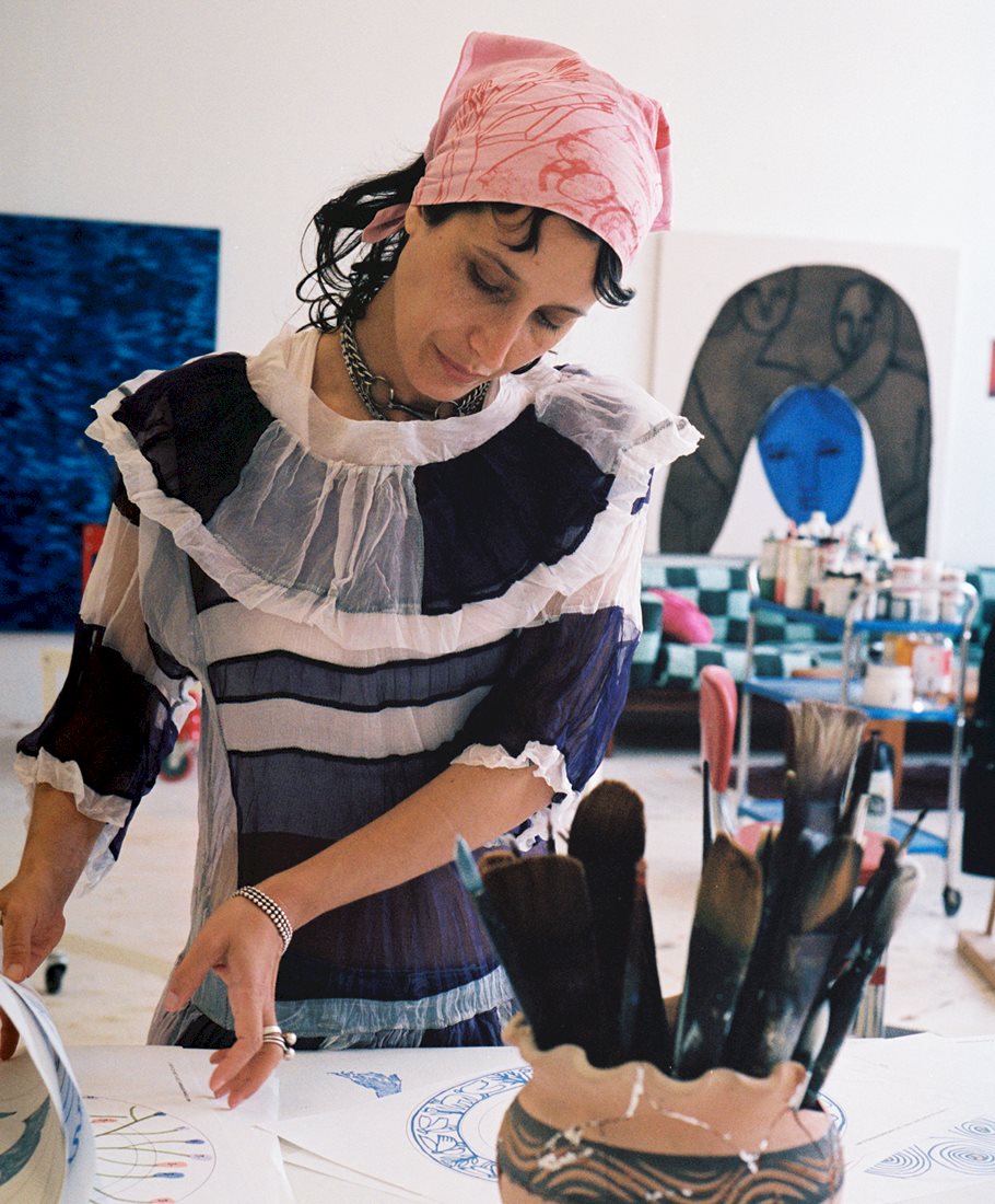 Emma Kohlmann in her Massachusetts studio