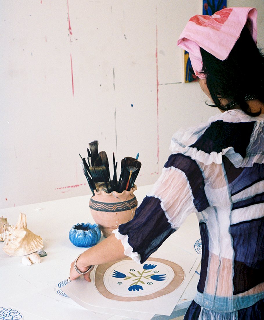 Emma Kohlmann in her Massachusetts studio