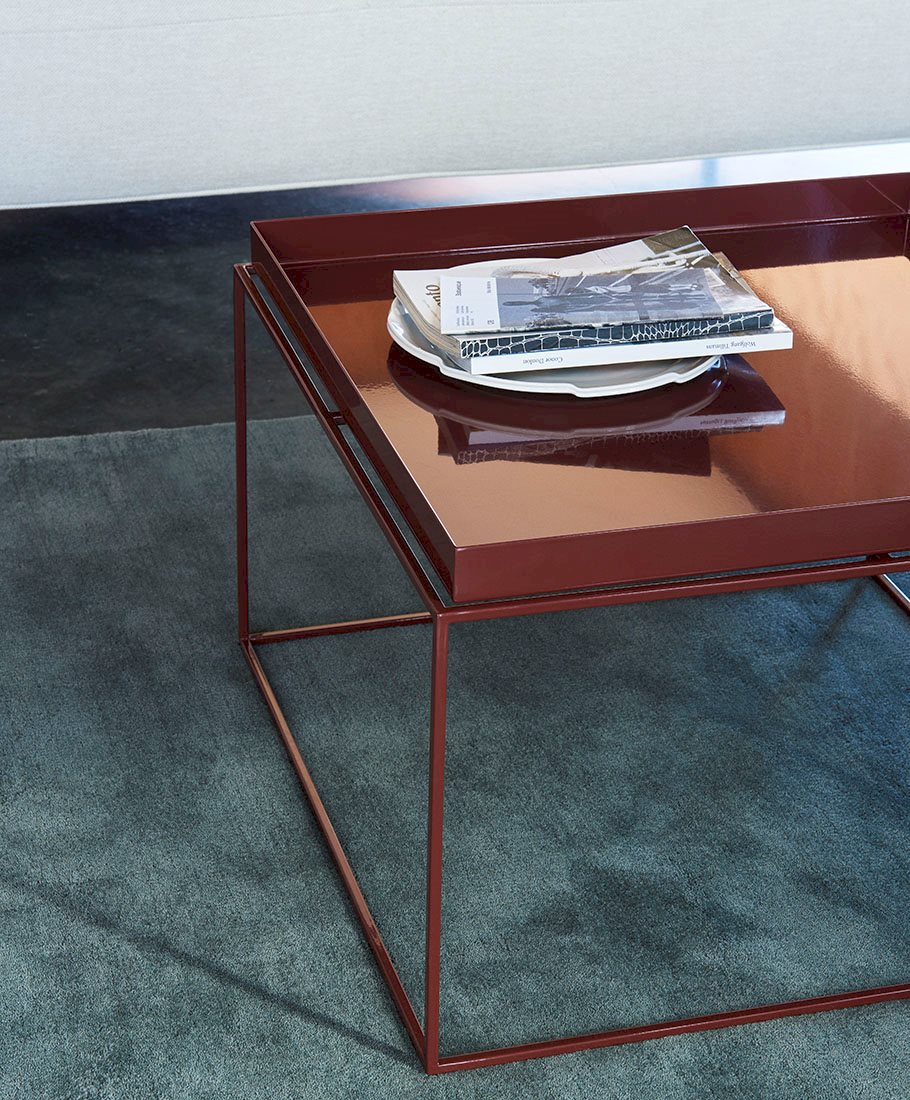 Tray Table Coffee chocolate high gloss / Raw Rug...
