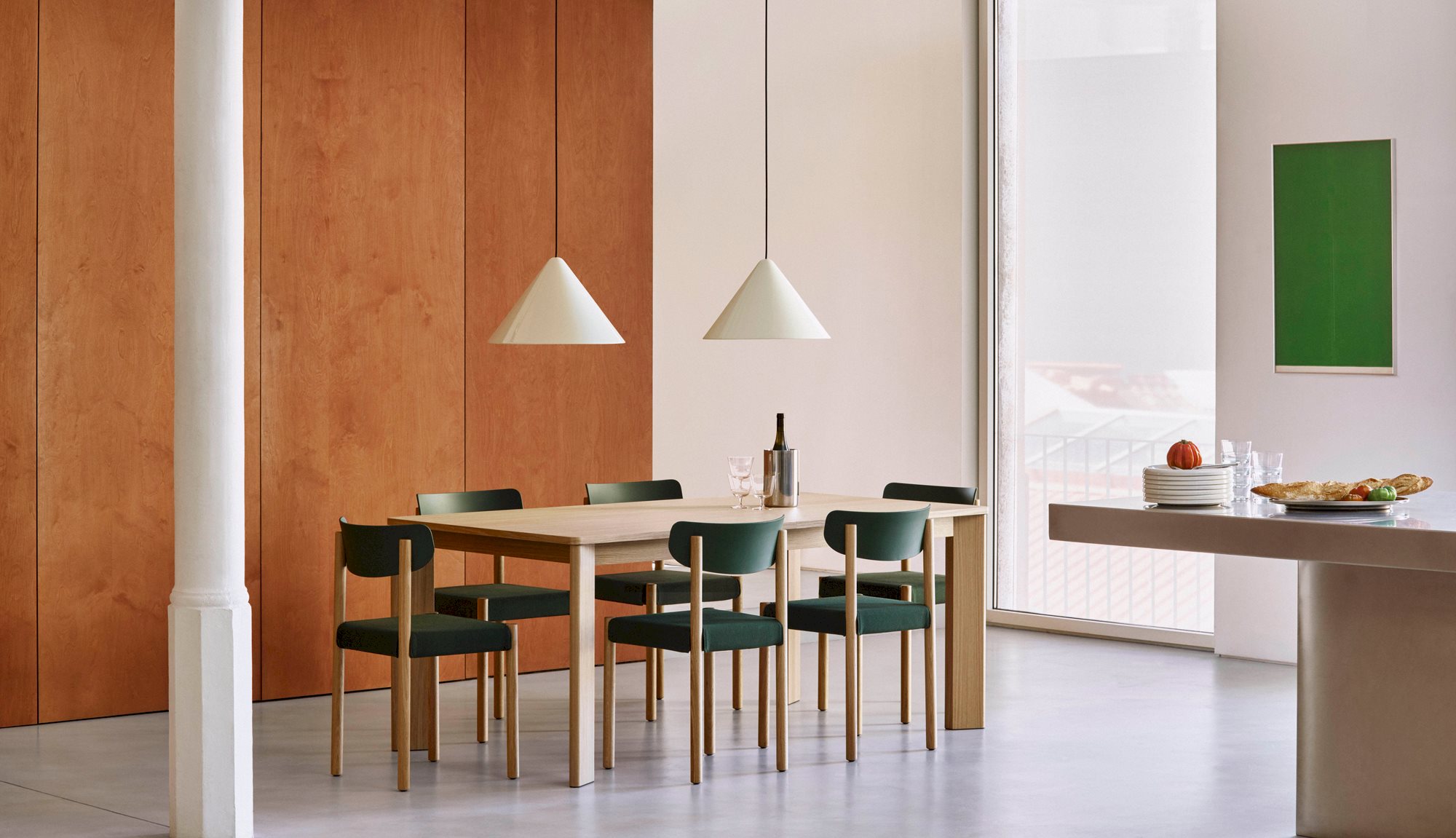 Pack Chair 11 / Chisel 30 Table / Compass Pendant