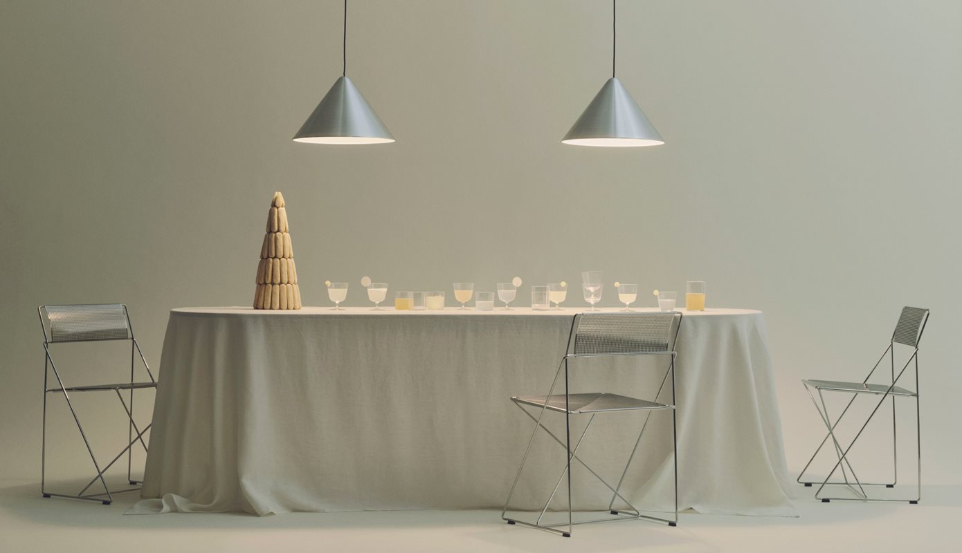 X-Line Chair Chrome / Compass Pendant / Terrazza...