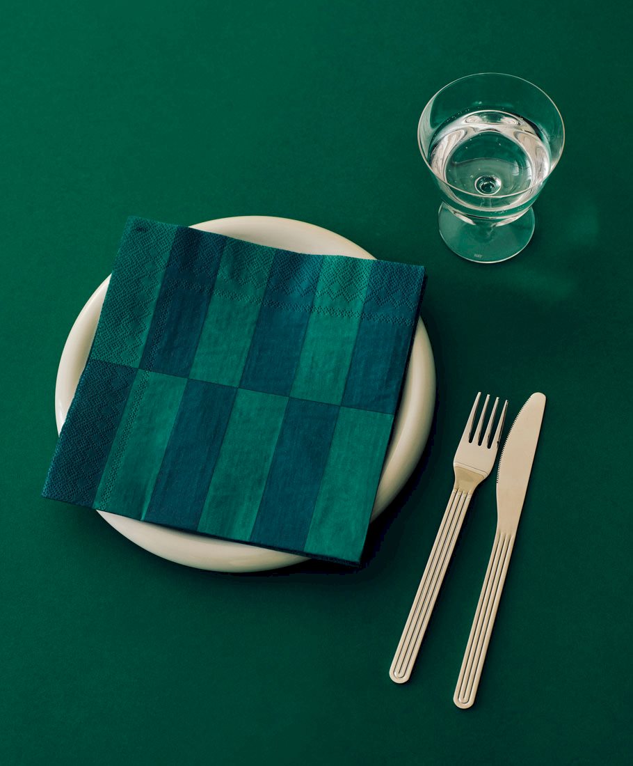 Pattern Napkins / Curve Stem Glass