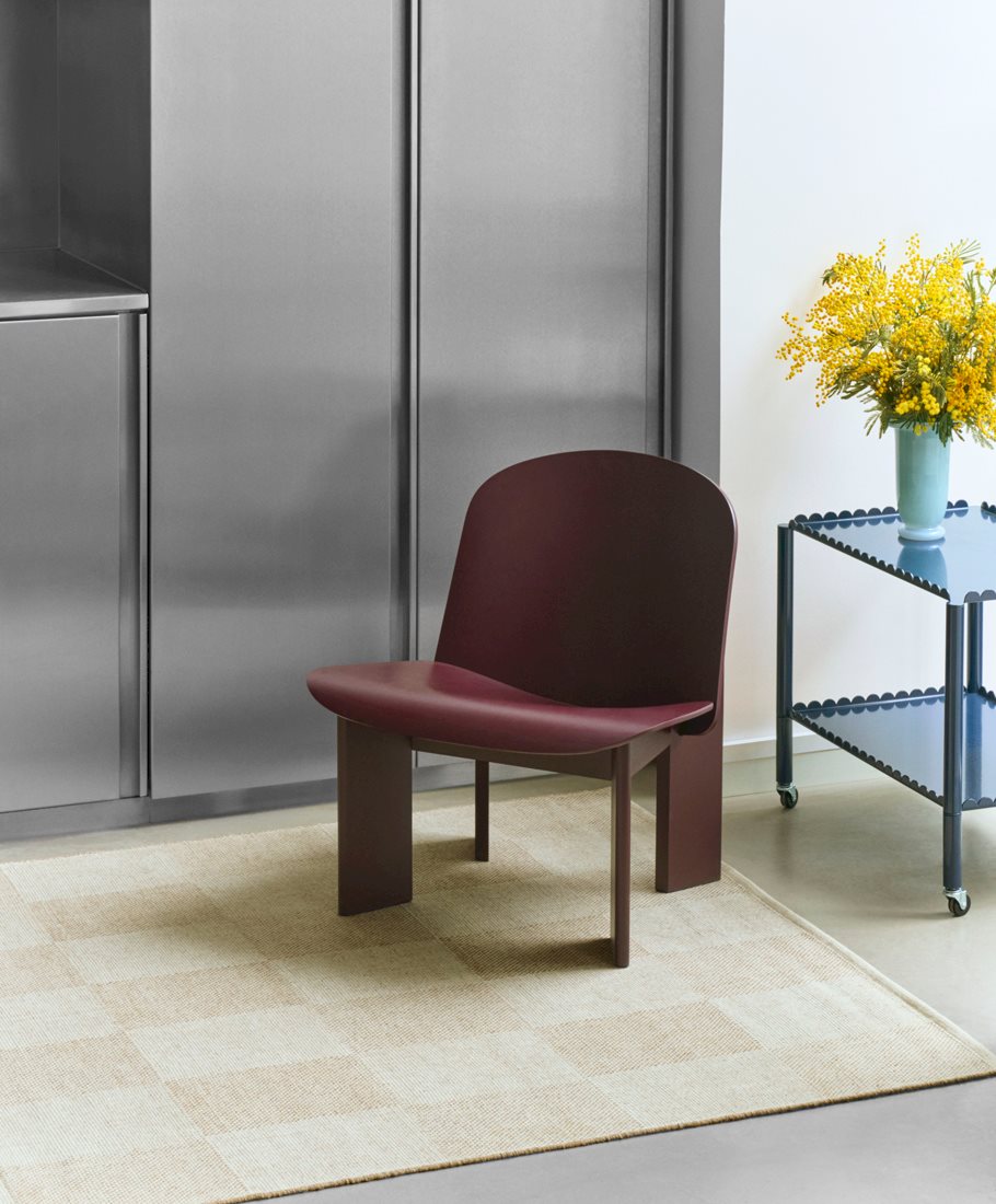 Chisel Lounge Chair / Check Rug / Empire Vase