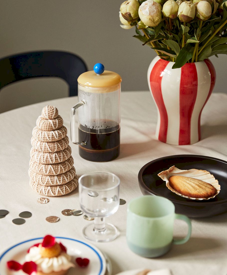 Sobremesa Stripe Vase / French Press Brewer /...