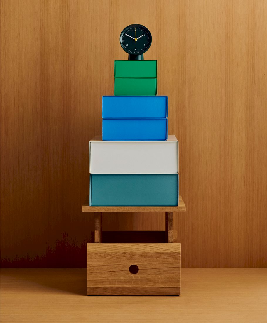 Colour Storage / Table Clock / Wood Box Coffee...