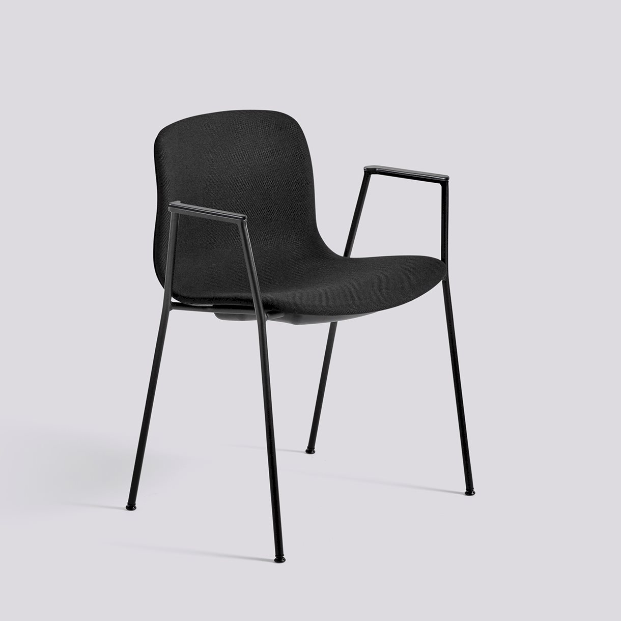 AAC19 Black powder coated steel 4 leg base Standard glider-Full upholstery-Steelcut-190