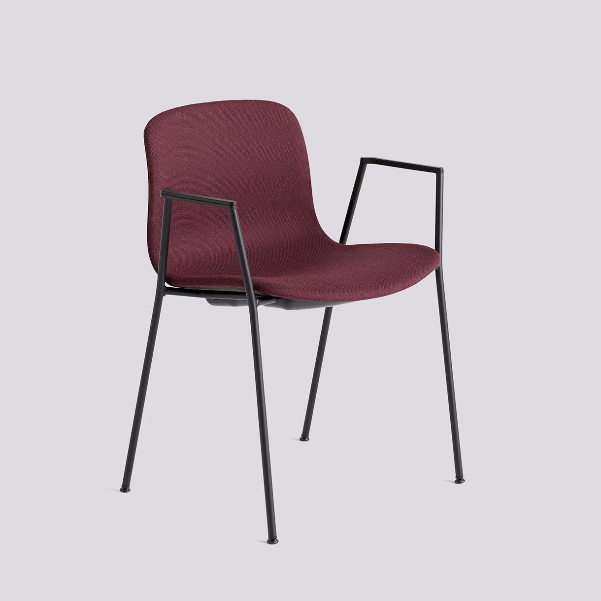 AAC19 Black powder coated steel 4 leg base Standard glider-Full upholstery-Fiord-591