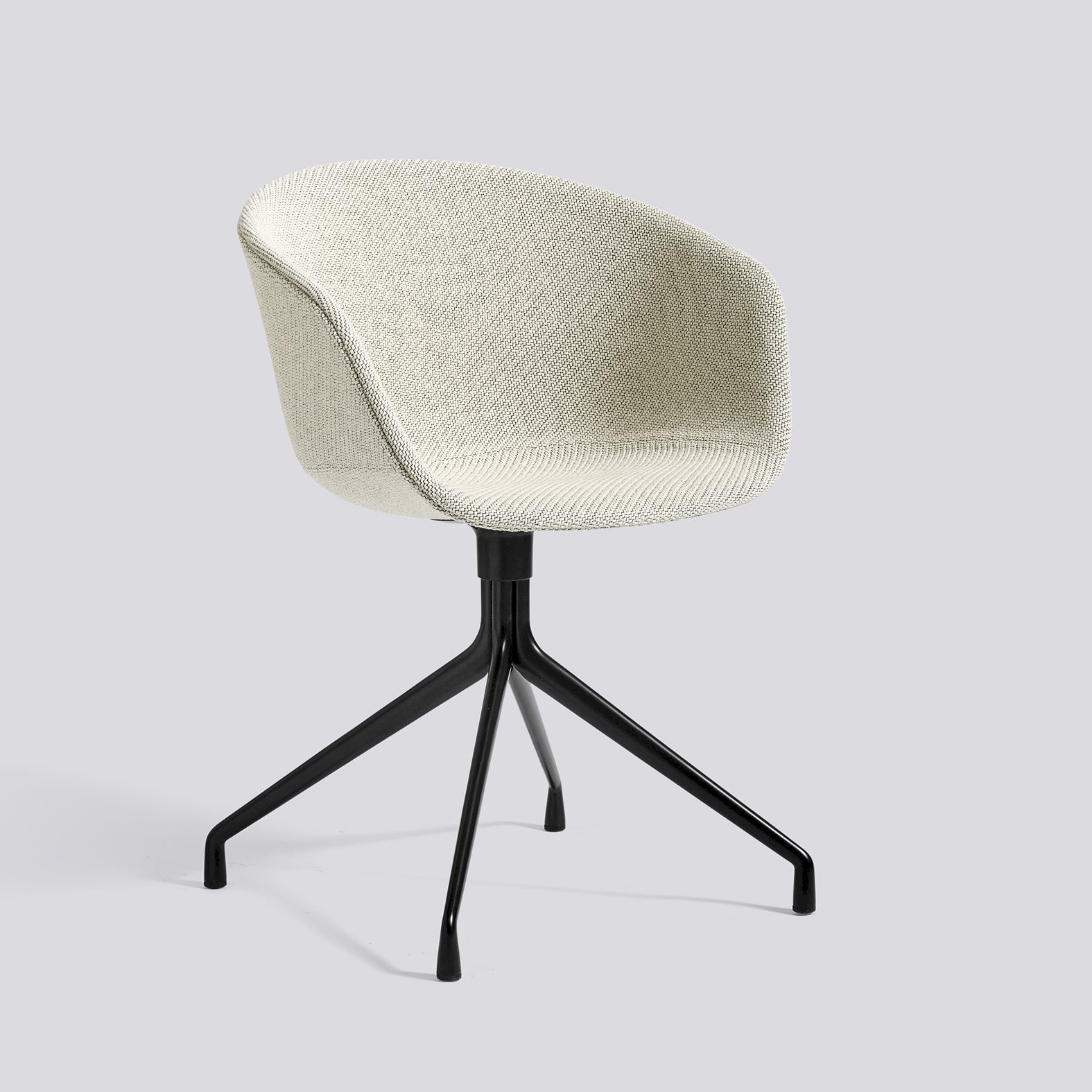 AAC21 Black powder coated aluminium 4 star swivel base Standard glider-Full upholstery-Coda-100
