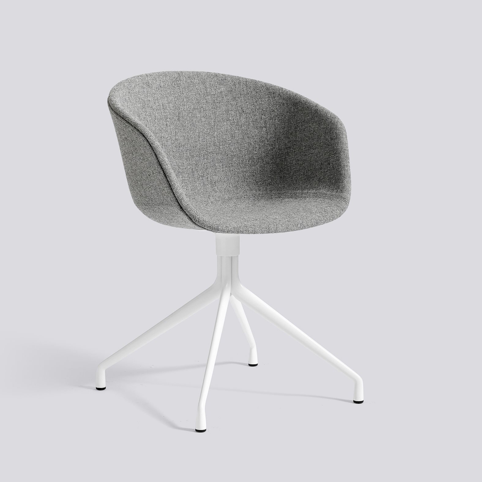 AAC21 White powder coated aluminium 4 star swivel base Standard glider-Full upholstery-Hallingdal-130
