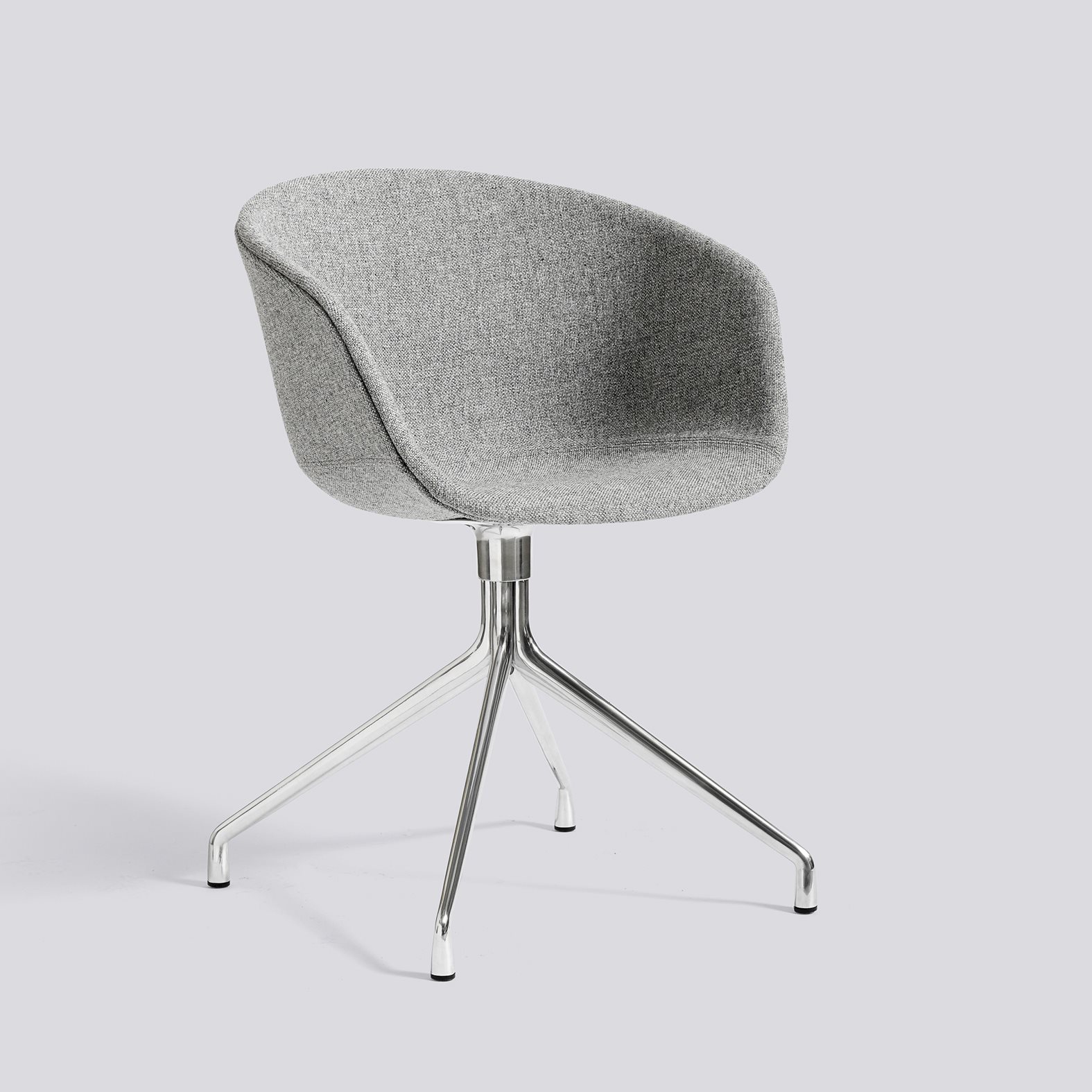 AAC21 Polished aluminium 4 star swivel base Standard glider-Full upholstery-Hallingdal-130