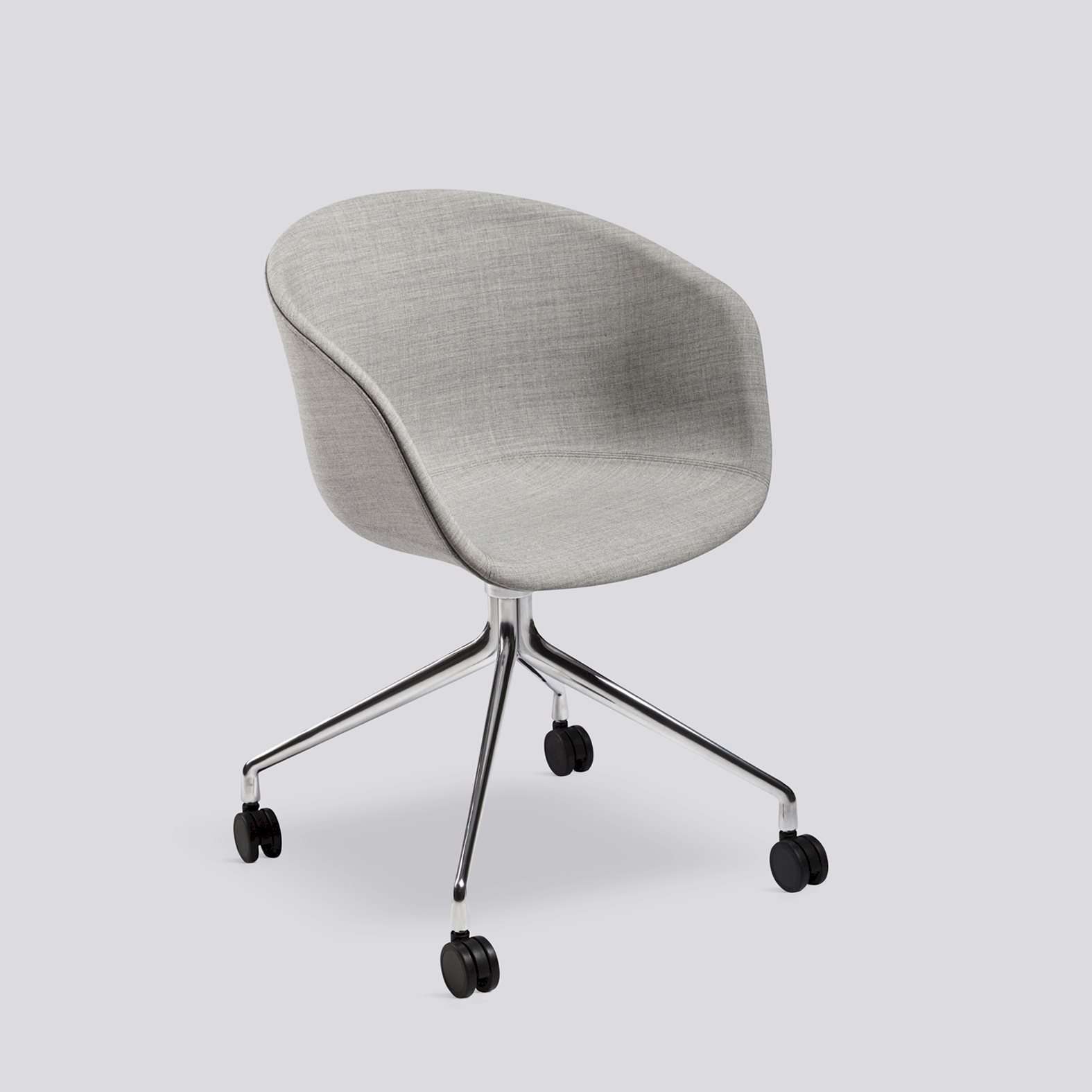 AAC25 Polished aluminium 4 star swivel wheel base-Full upholstery-Remix-123