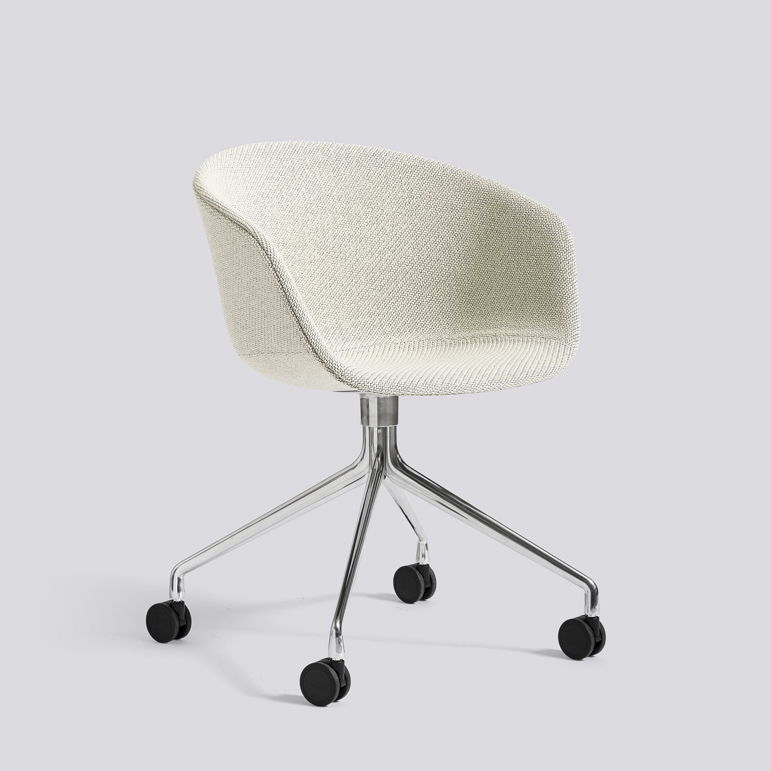 AAC25 Polished aluminium 4 star swivel wheel base-Full upholstery-Coda-100