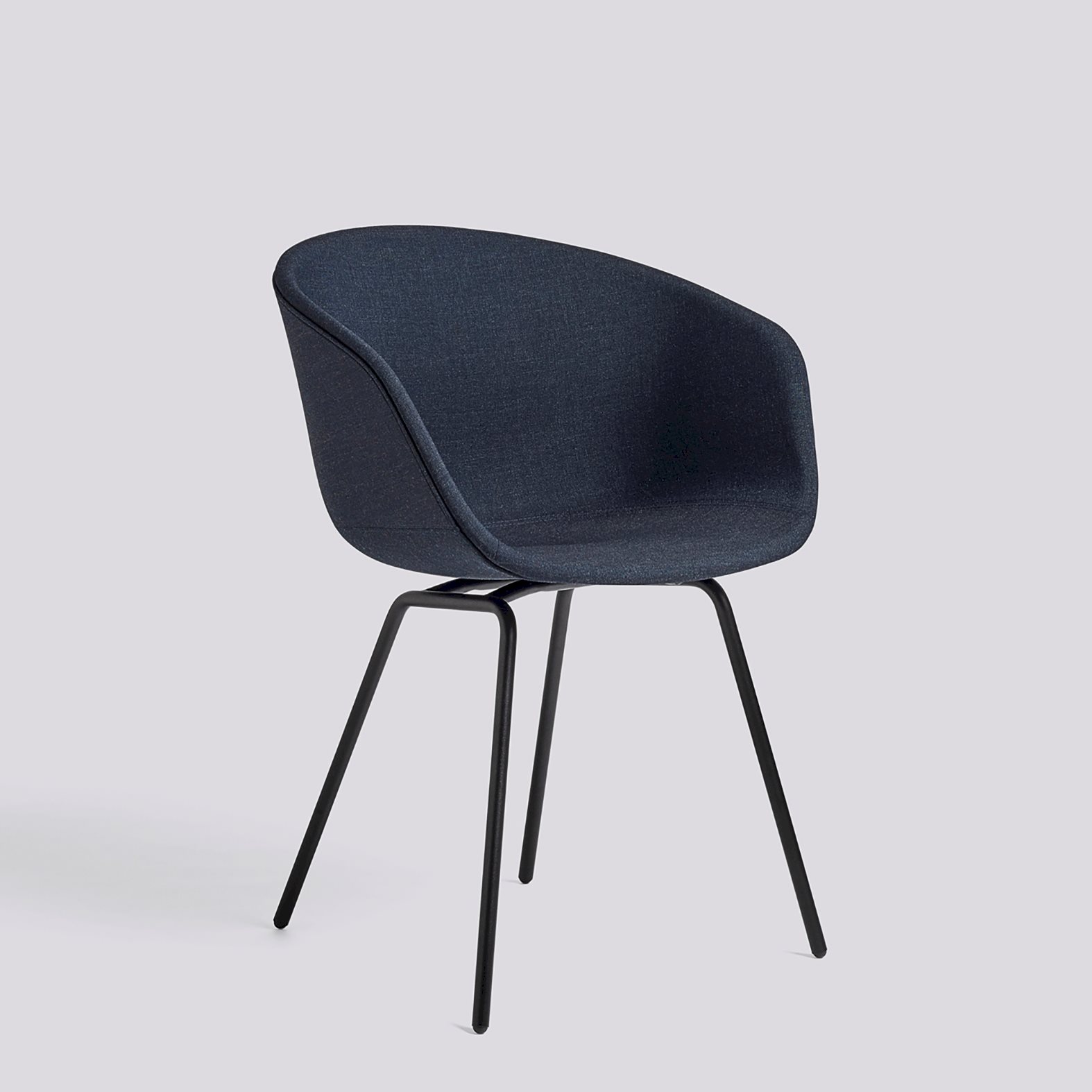 AAC27 Black powder coated steel 4 leg base Standard glider-Full upholstery-Remix-383