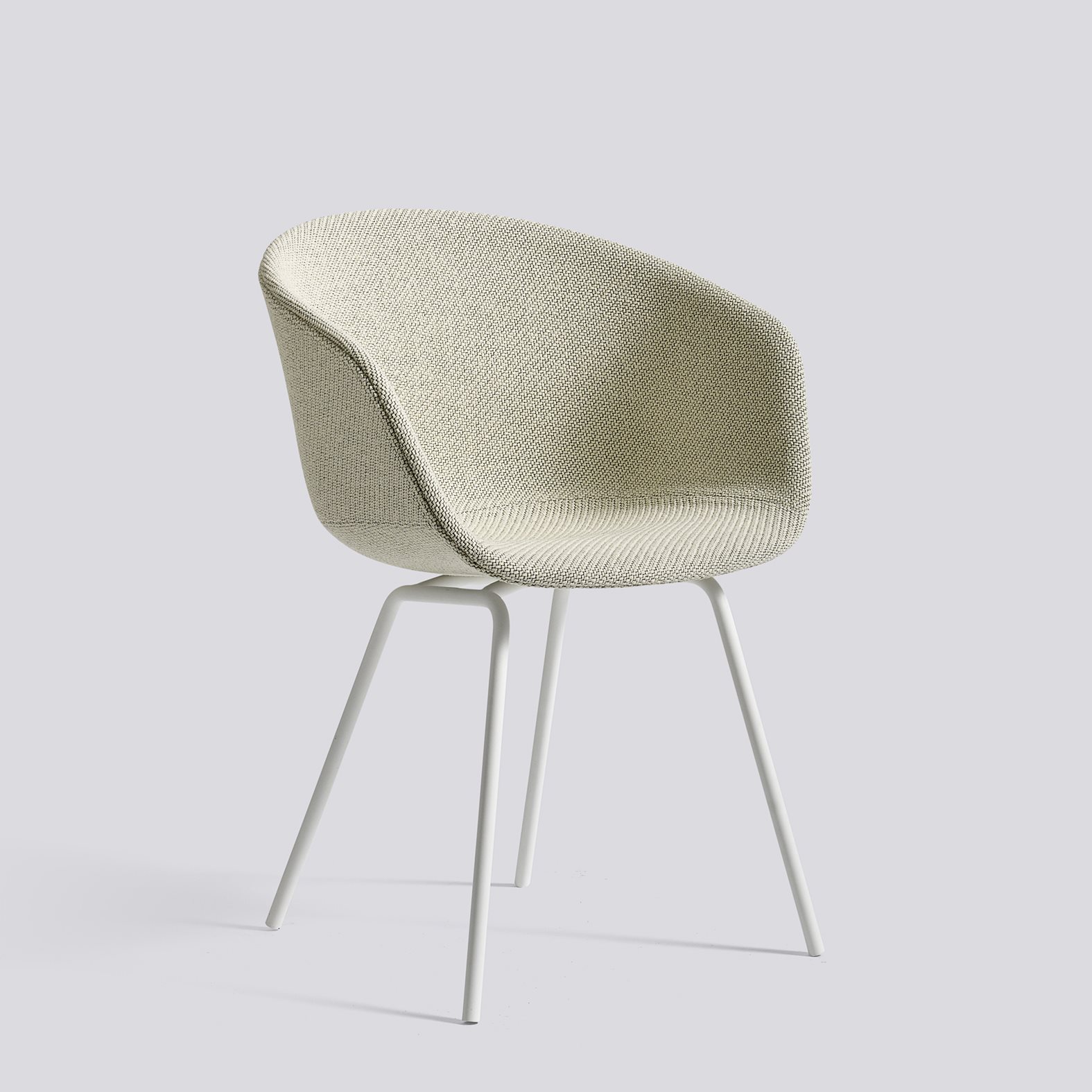 AAC27 White powder coated steel 4 leg base Standard glider-Full upholstery-Coda-100