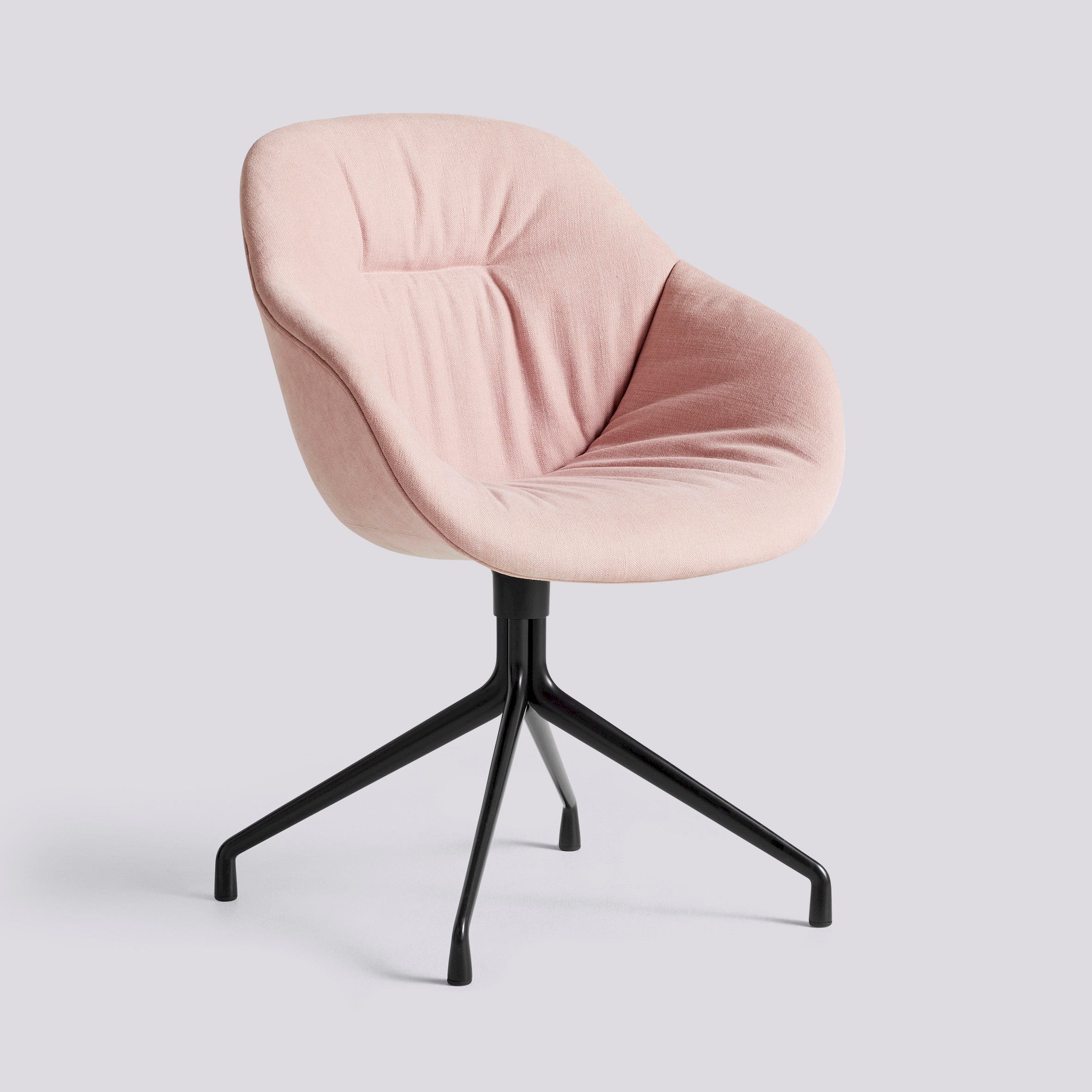 AAC121 Black powder coated aluminium 4 star swivel base Standard glider-Soft Full upholstery-Linara-415