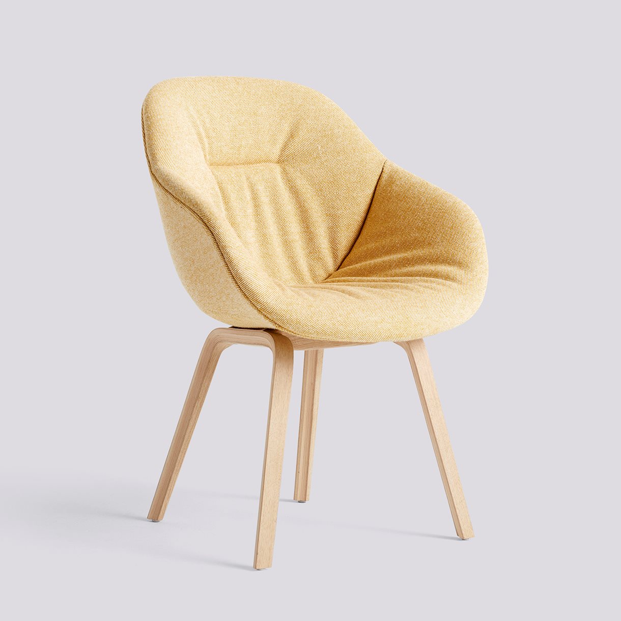 AAC123 Water-based lacquered oak veneer 4 leg base Standard glider-Soft Full upholstery-Hallingdal-407