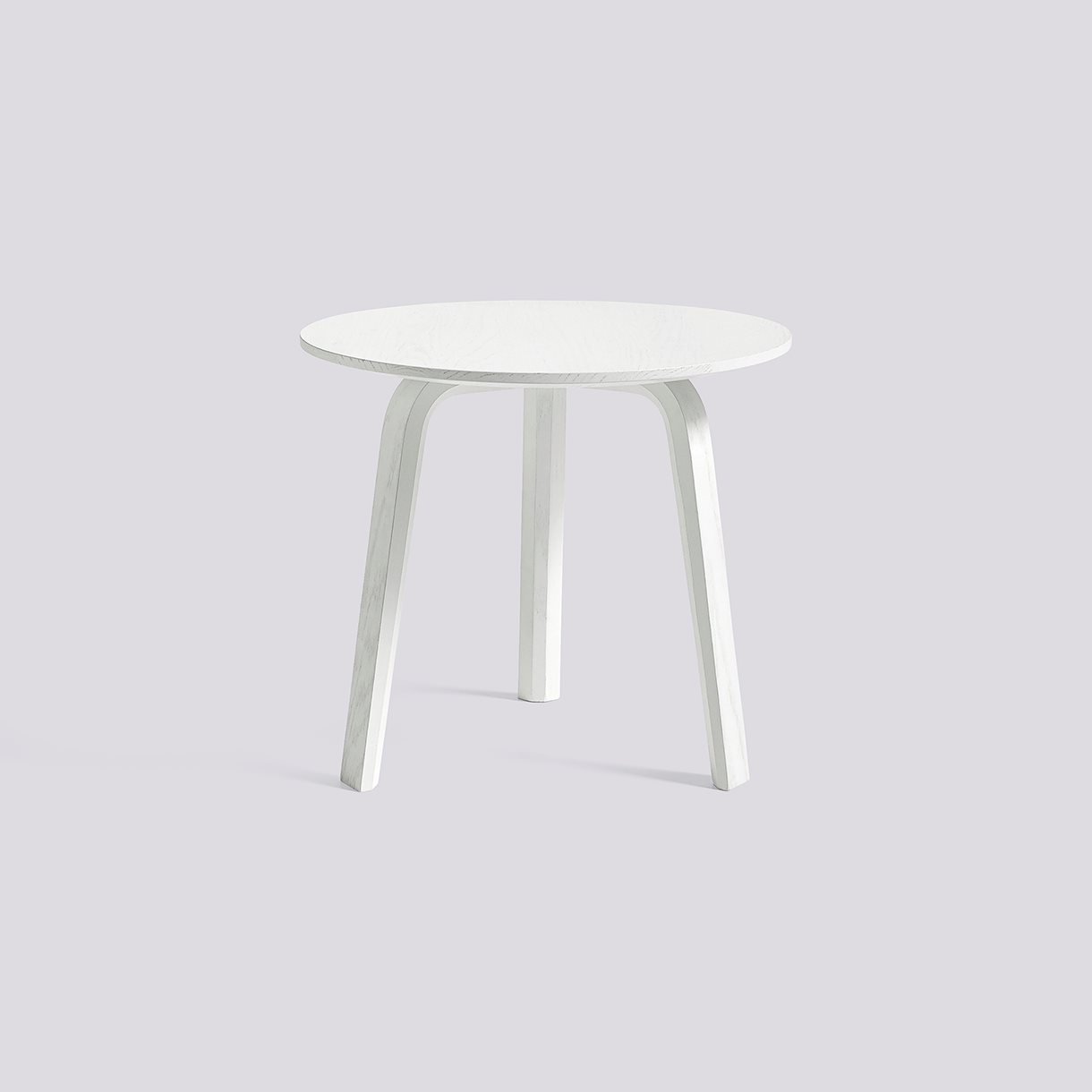 Bella Coffee-Ø45 x H39-White water-based lacquered solid oak tabletop and veneer legs
