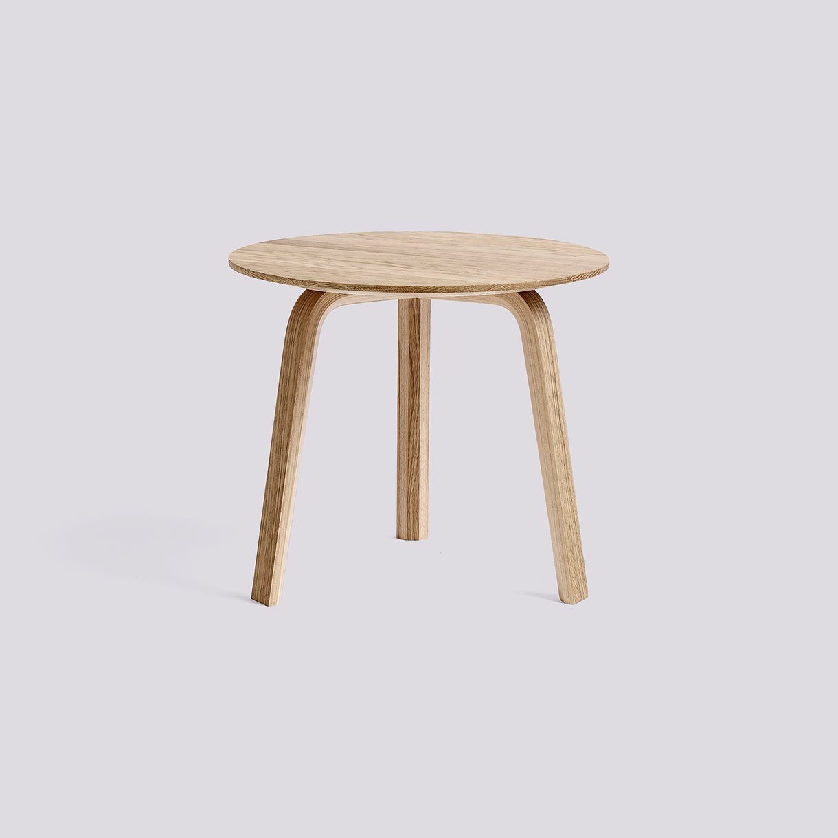 Bella Coffee-Ø45 x H39-Water-based lacquered solid oak tabletop and veneer legs
