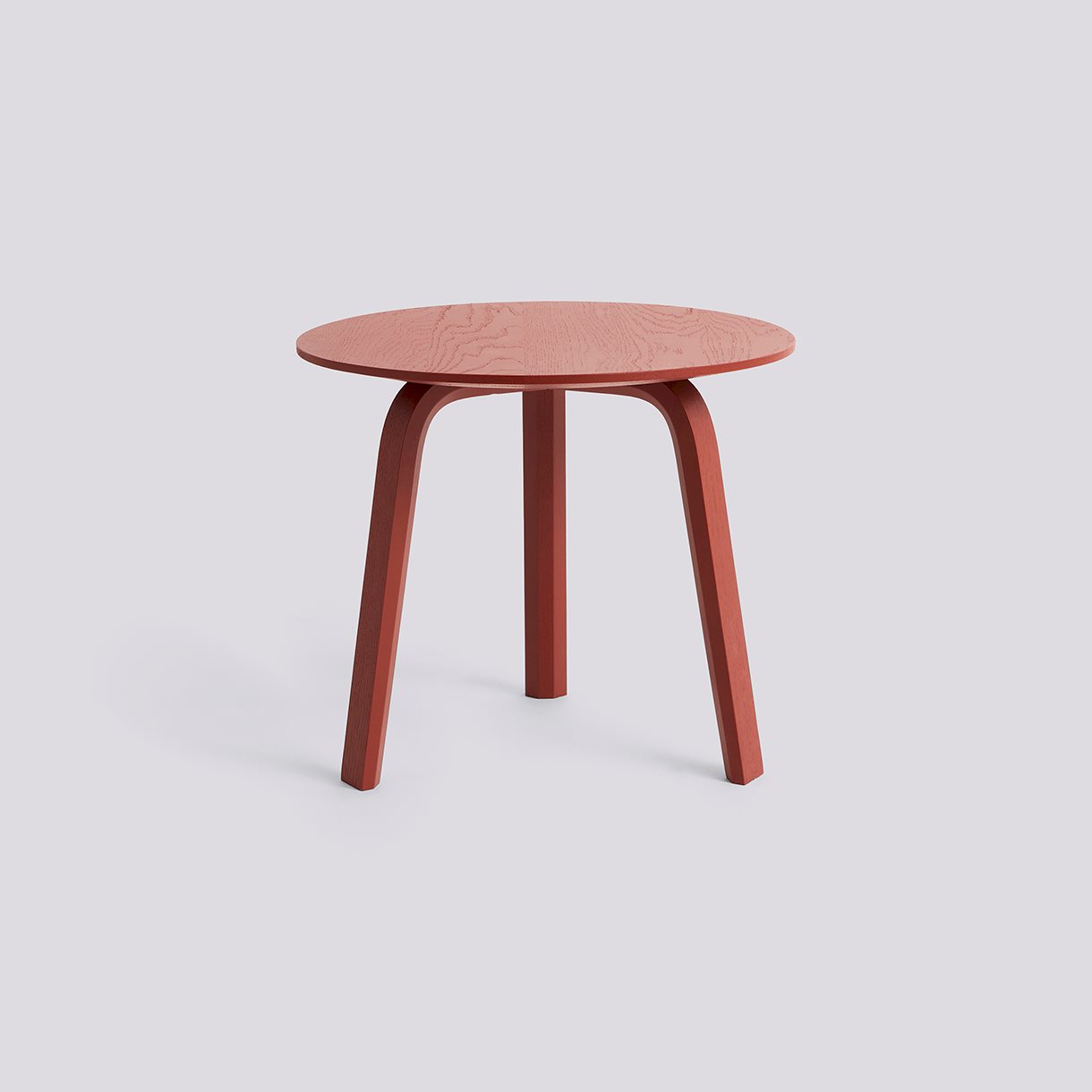 Bella Coffee-Ø45 x H39-Tile red water-based lacquered solid oak tabletop and veneer legs