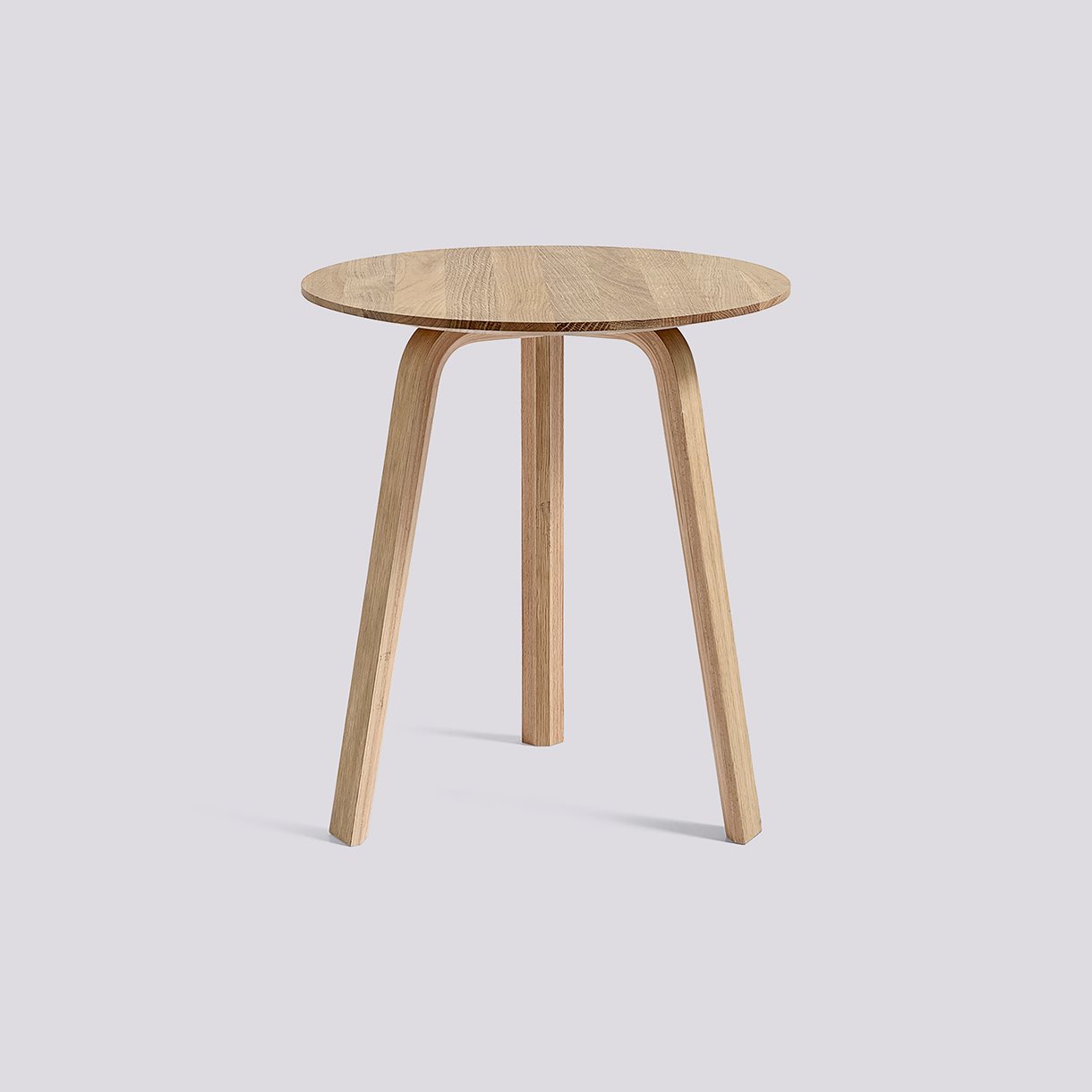 Bella Coffee-Ø45 x H49-Water-based lacquered solid oak tabletop and veneer legs