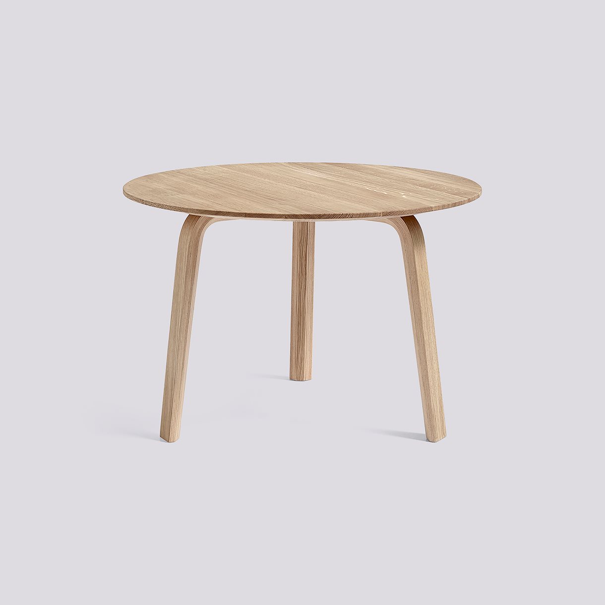 Bella Coffee-Ø60 x H39-Water-based lacquered solid oak tabletop and veneer legs