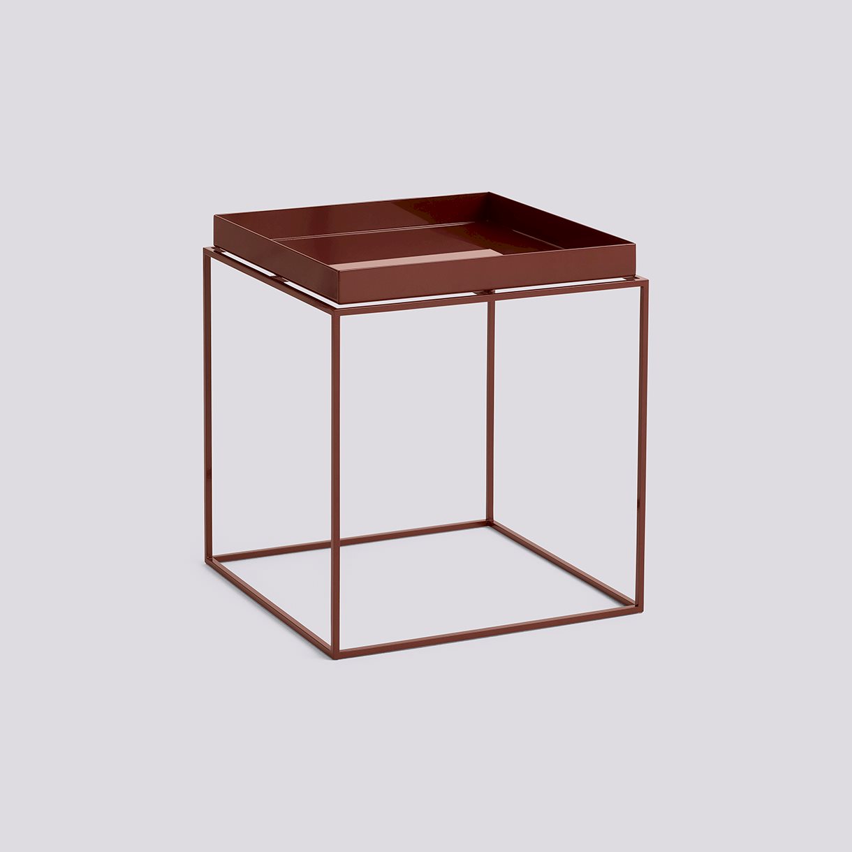 Tray Table-Medium L40 x W40 x H44-Chocolate high gloss powder coated steel