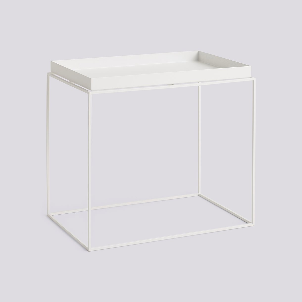 Tray Table-Large L40 x W60 x H54-White powder coated steel