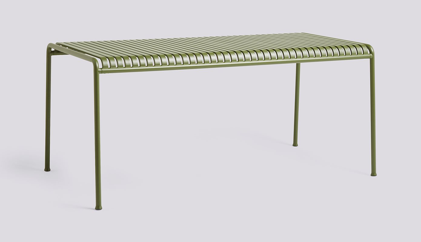 Palissade Table-L170 x W90 x H75 4 legs-Olive powder coated steel