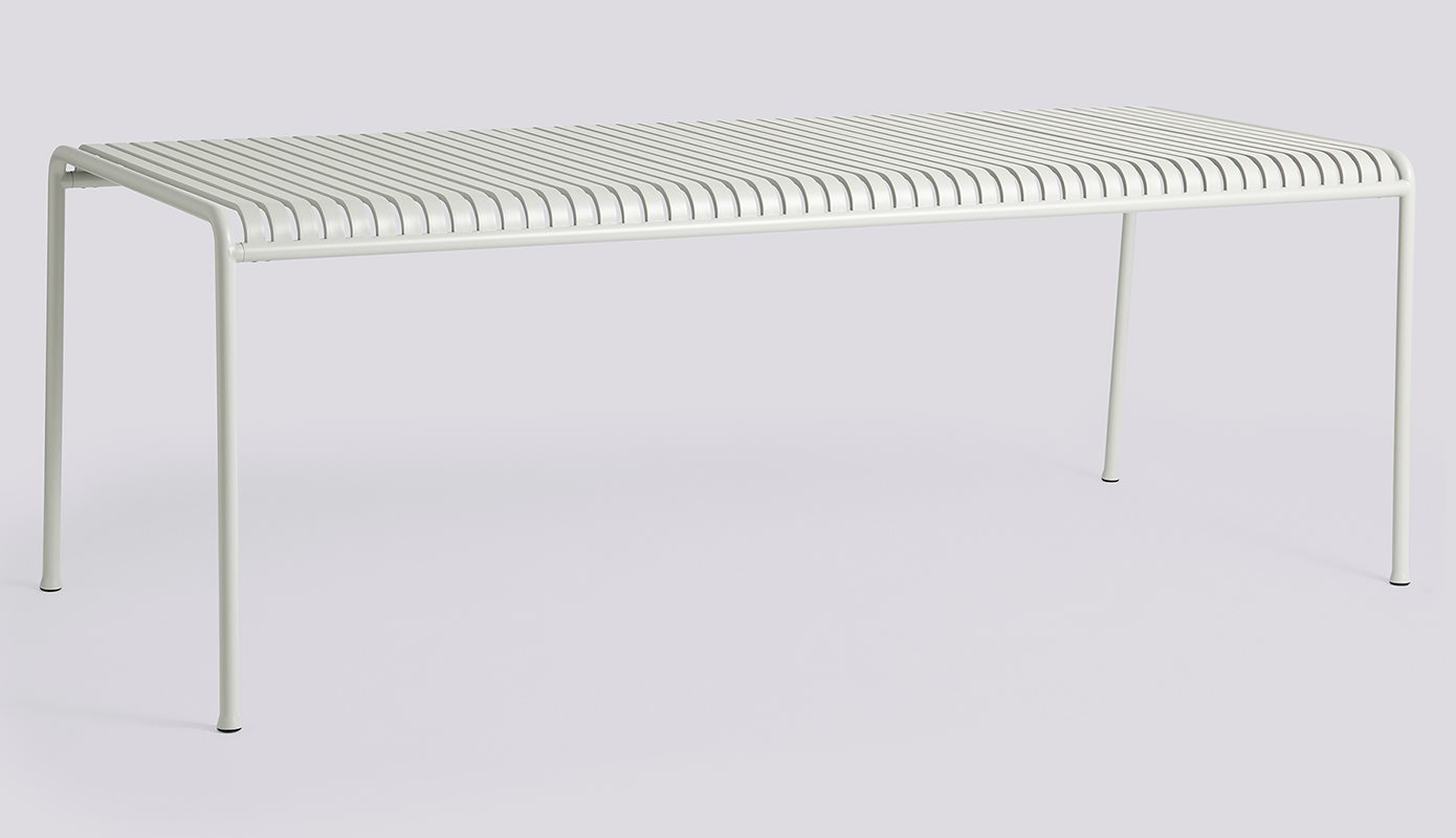 Palissade Table-L220 x W90 x H75 4 legs-Sky grey powder coated steel