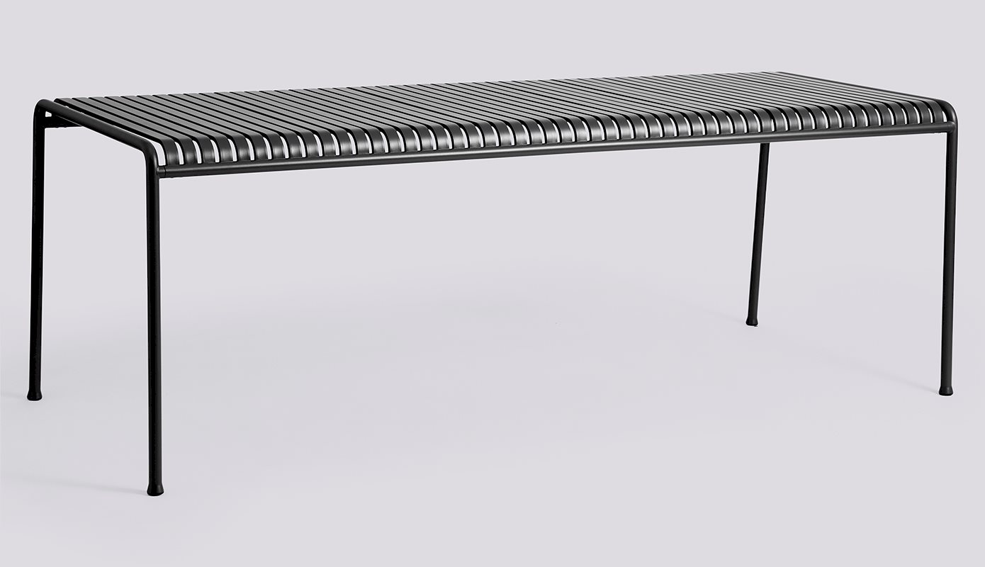 Palissade Table-L220 x W90 x H75 4 legs-Anthracite powder coated steel
