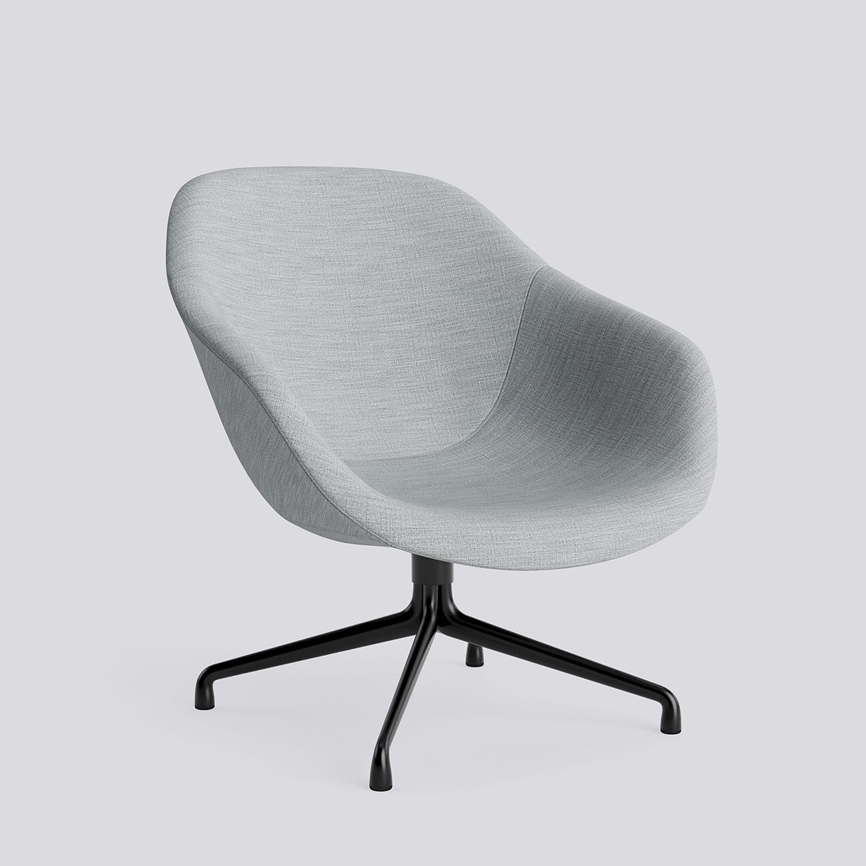 AAL81 Black powder coated aluminium 4 star swivel base-Full upholstery-Remix-123