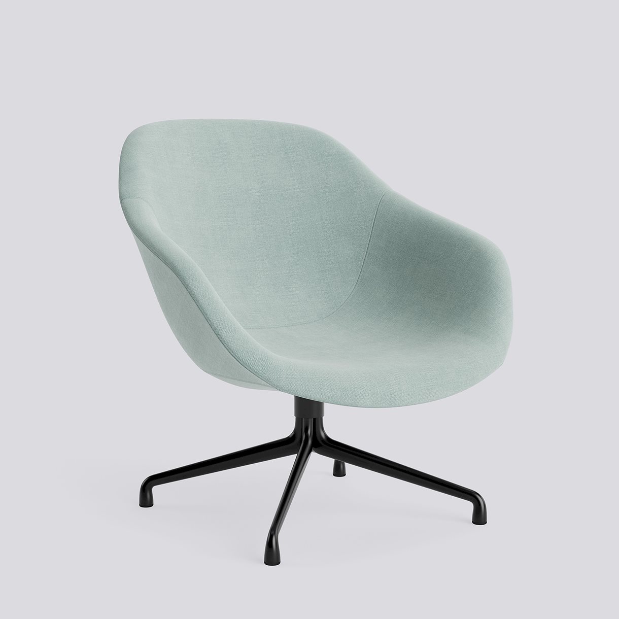 AAL81 Black powder coated aluminium 4 star swivel base-Full upholstery-Linara-499