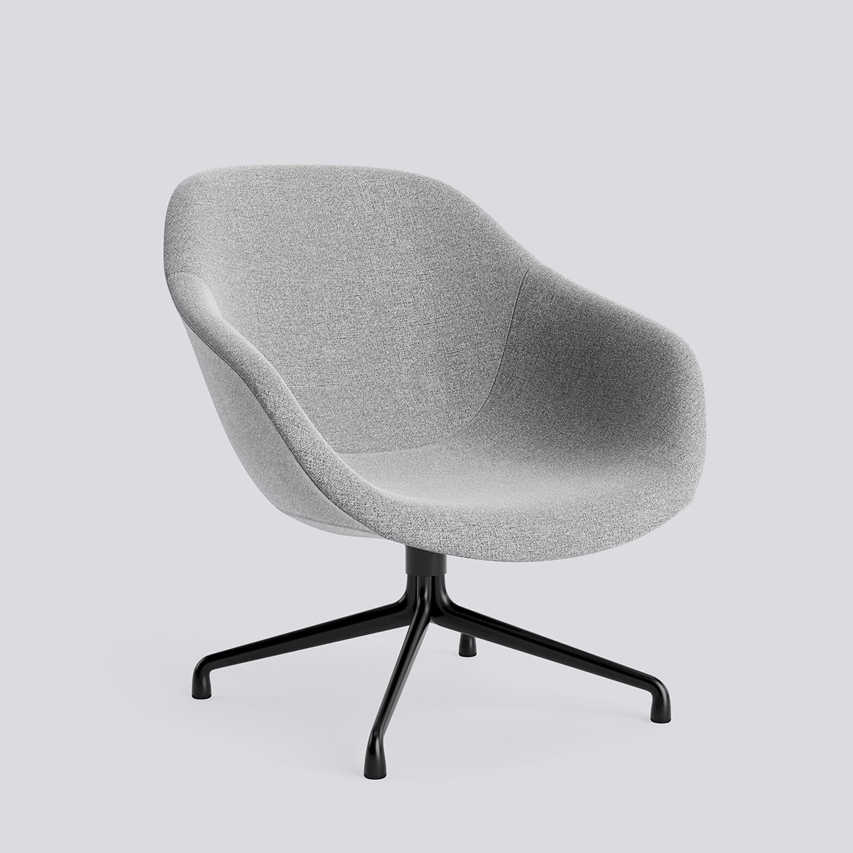 AAL81 Black powder coated aluminium 4 star swivel base-Full upholstery-Hallingdal-130