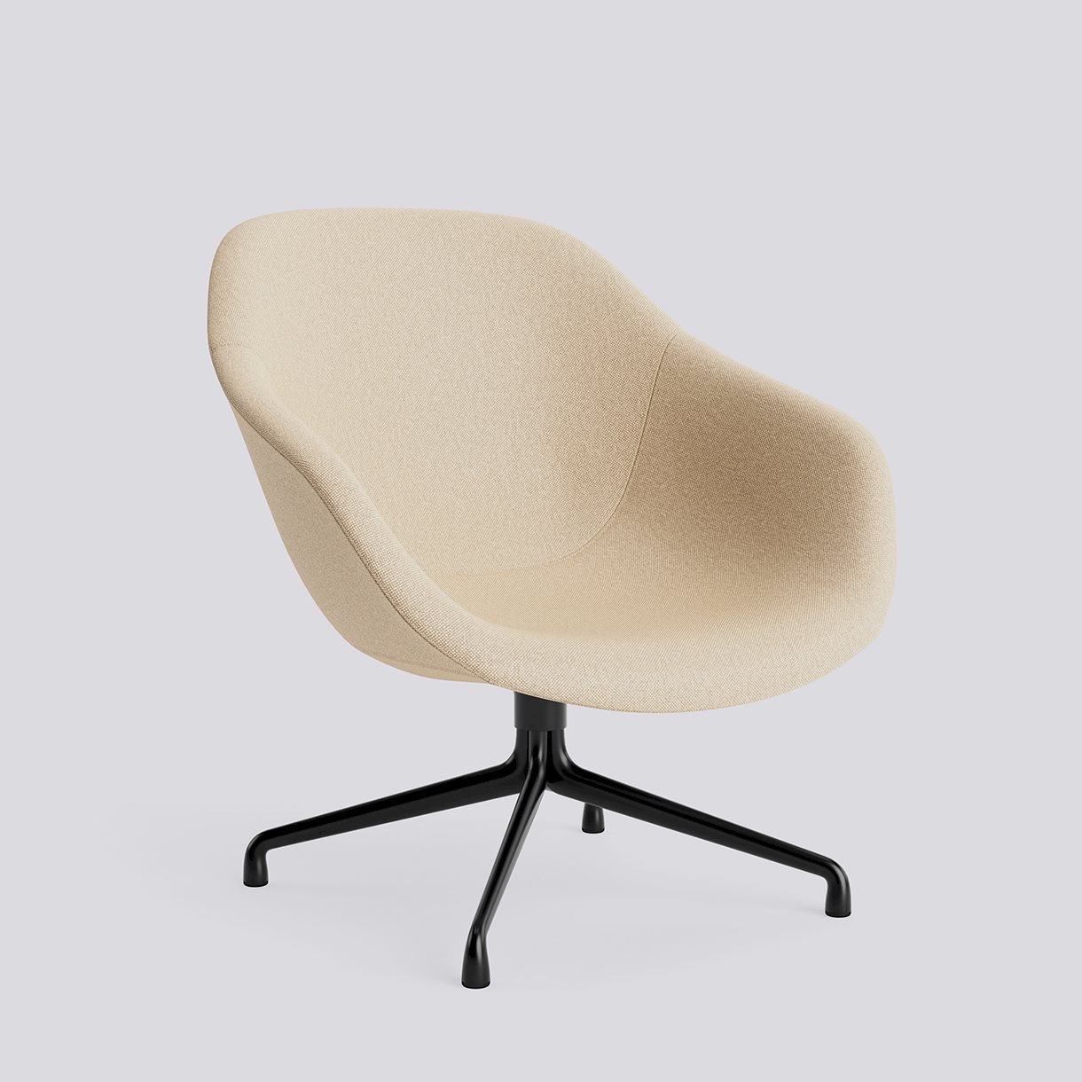 AAL81 Black powder coated aluminium 4 star swivel base-Full upholstery-Hallingdal-220