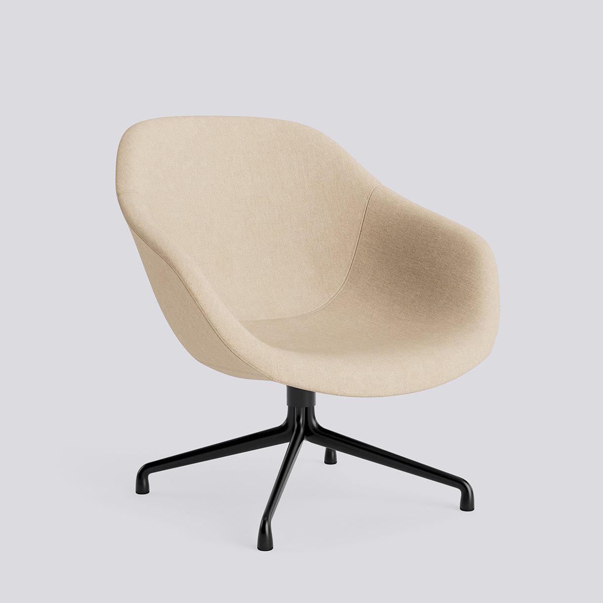 AAL81 Black powder coated aluminium 4 star swivel base-Full upholstery-Metaphor-035