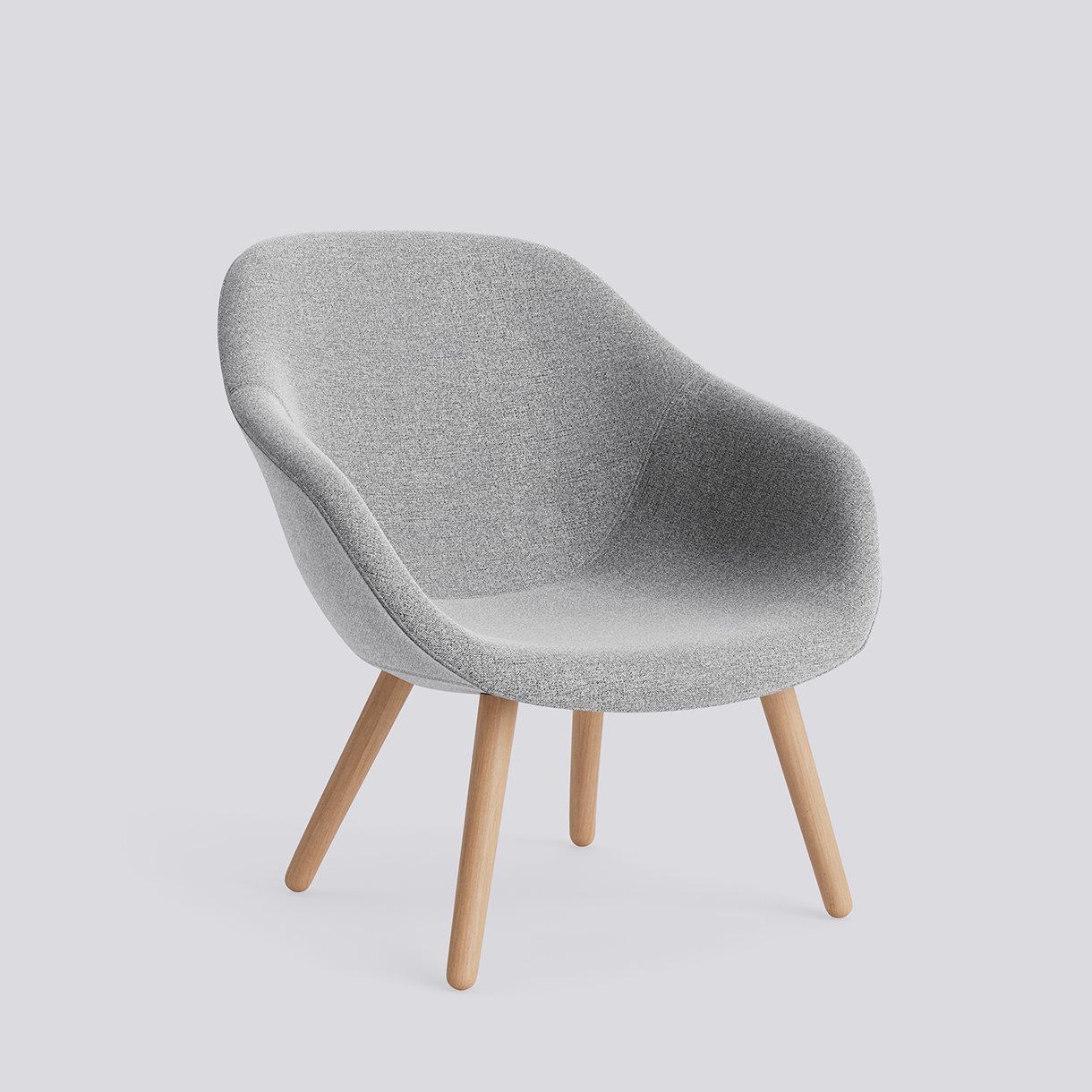 AAL82 Water-based lacquered solid oak 4 leg base-Full upholstery-Hallingdal-130