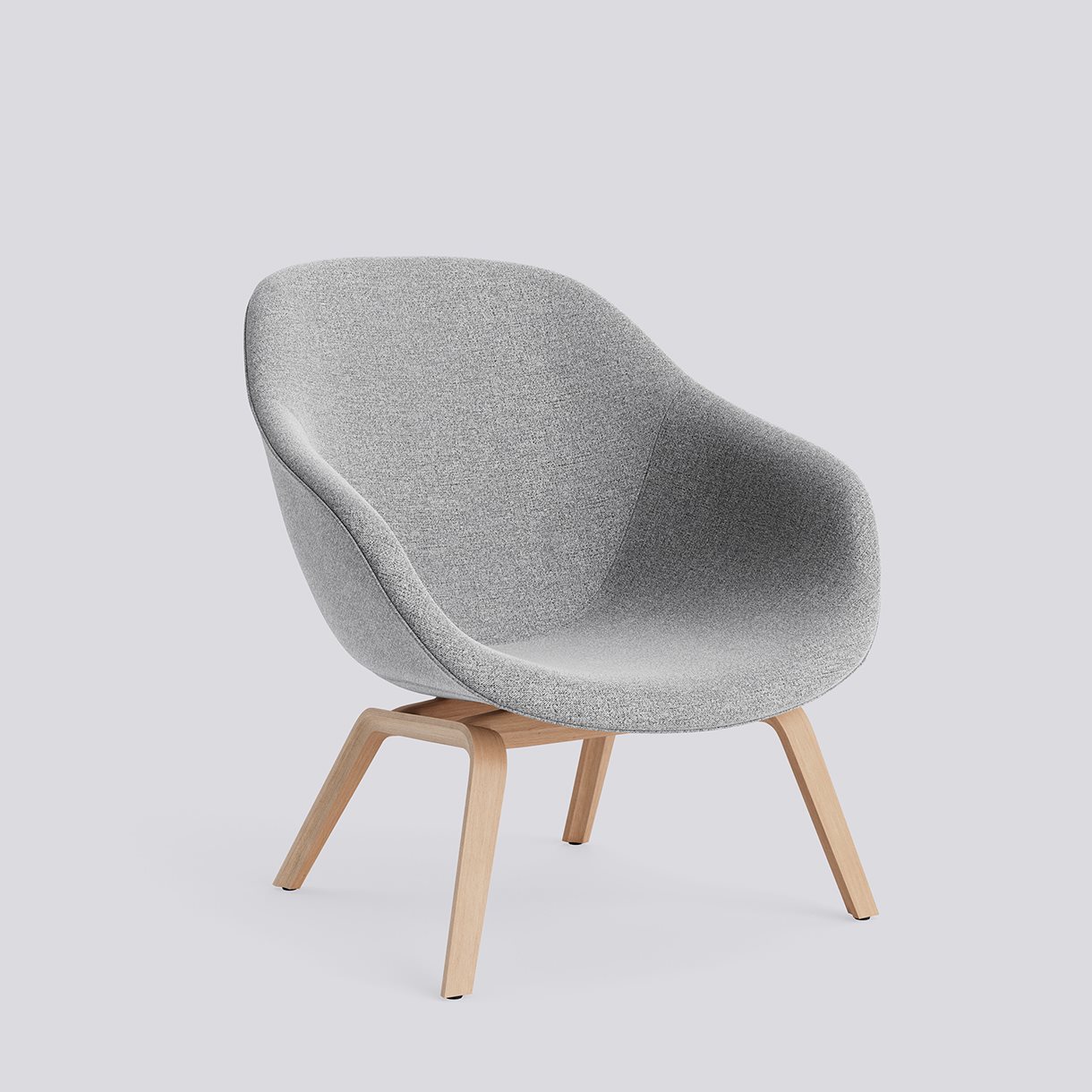 AAL83 Water-based lacquered oak veneer 4 leg moulded plywood base Standard glider-Full upholstery-Hallingdal-130