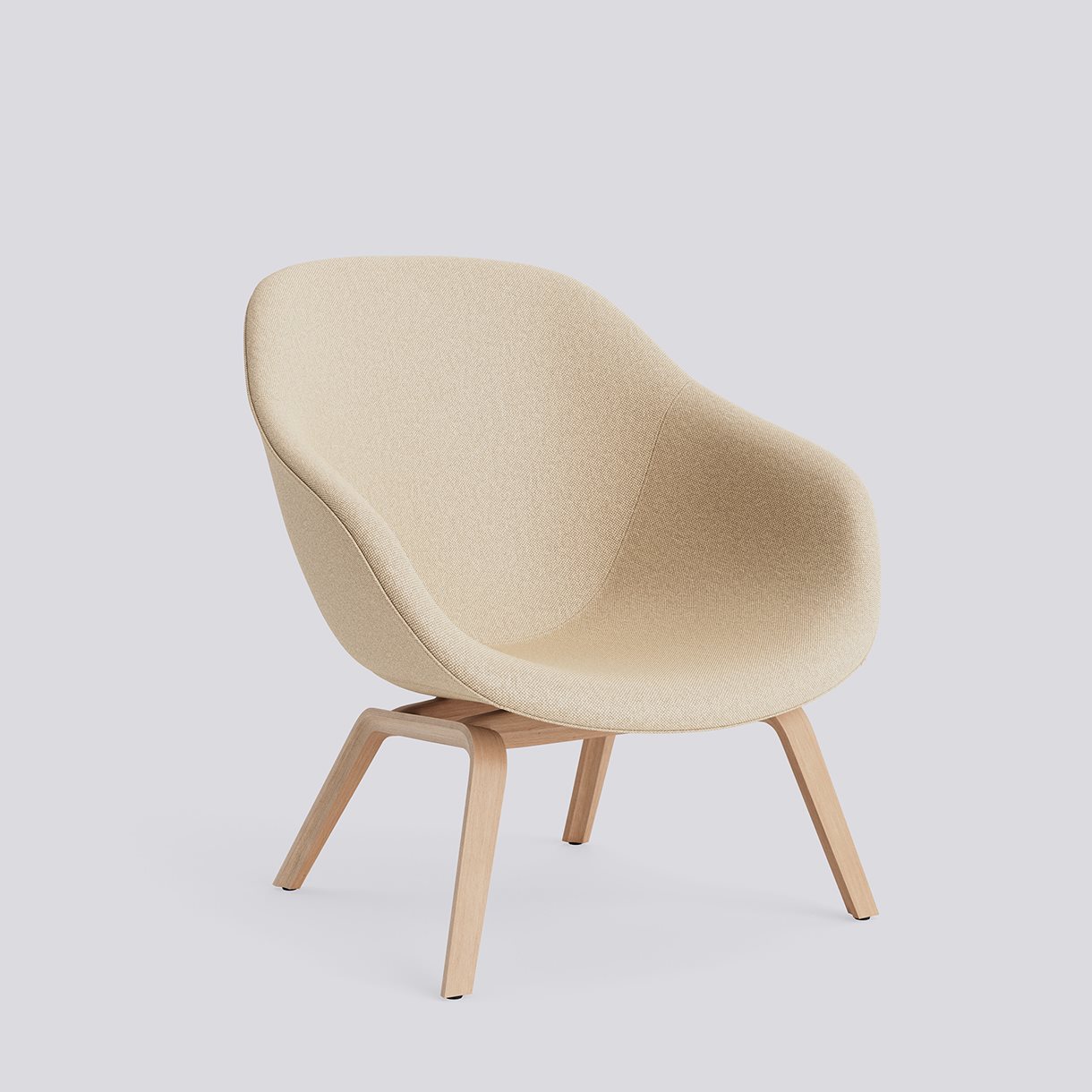 AAL83 Water-based lacquered oak veneer 4 leg moulded plywood base Standard glider-Full upholstery-Hallingdal-220