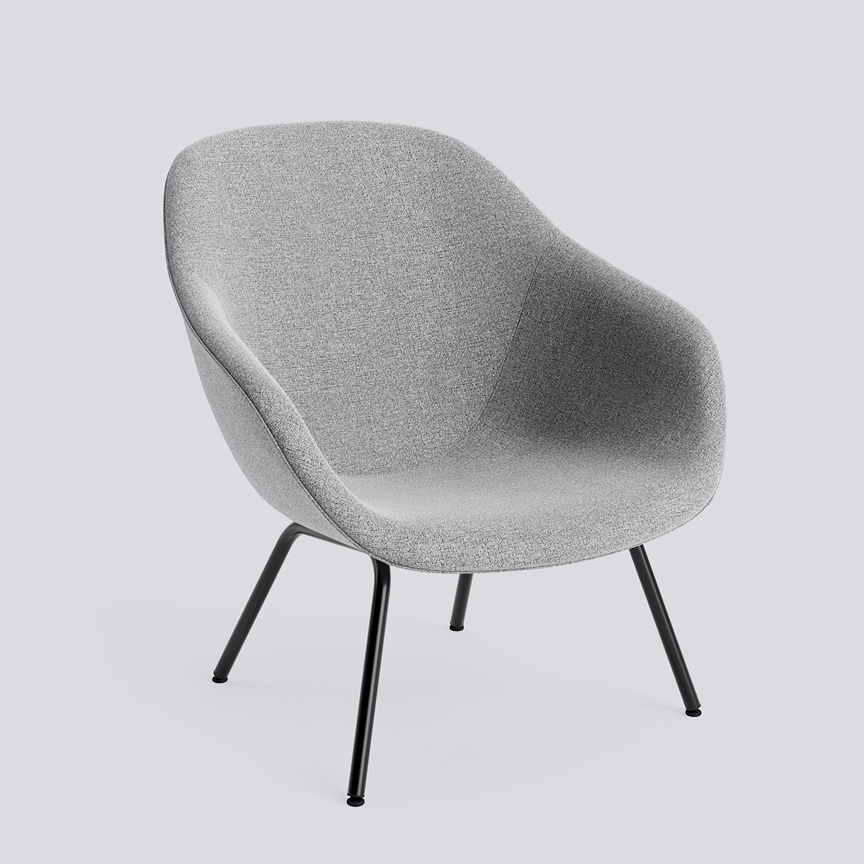 AAL87 Black powder coated steel 4 leg base Standard glider-Full upholstery-Hallingdal-130