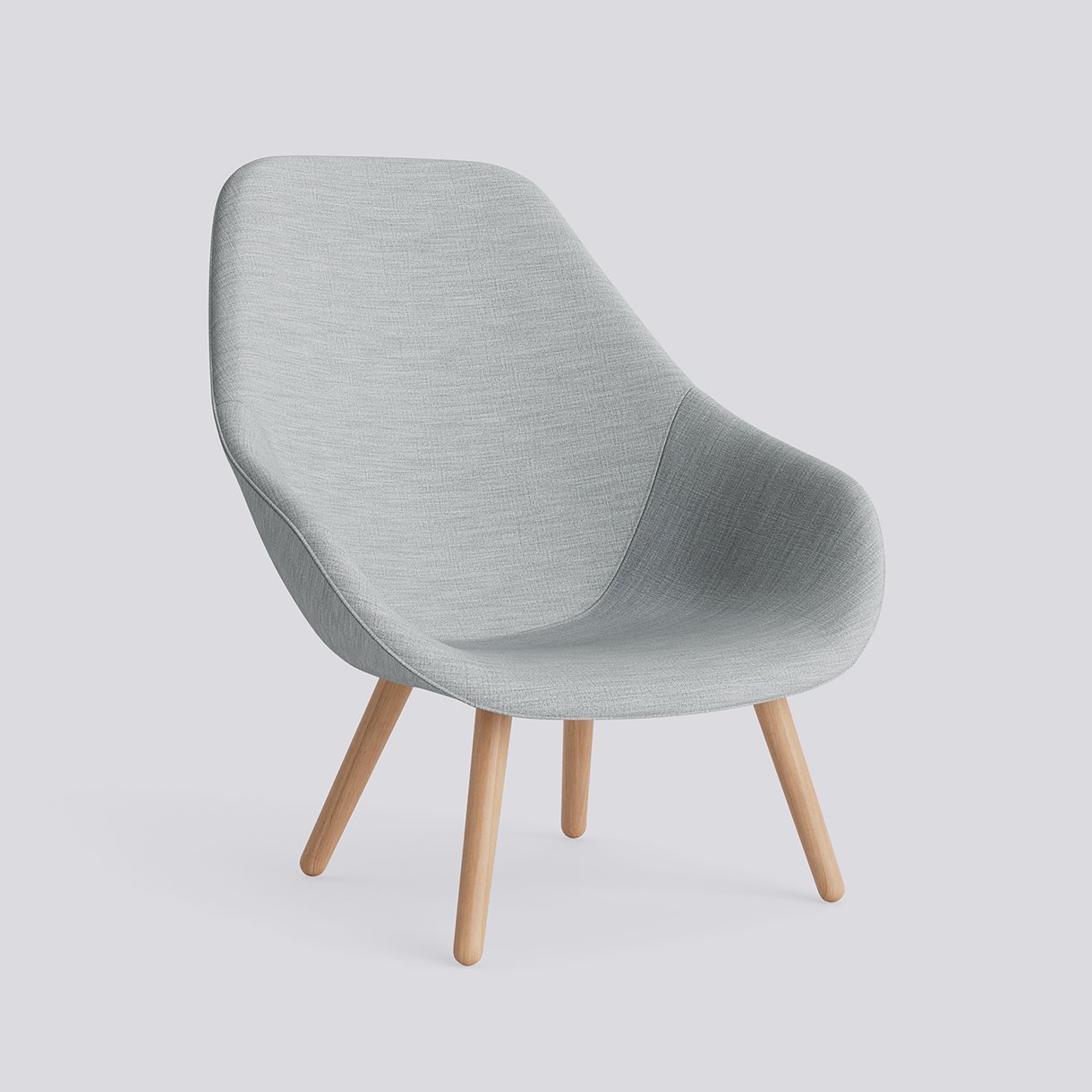 AAL92 Water-based lacquered solid oak 4 leg base-Full upholstery-Remix-123