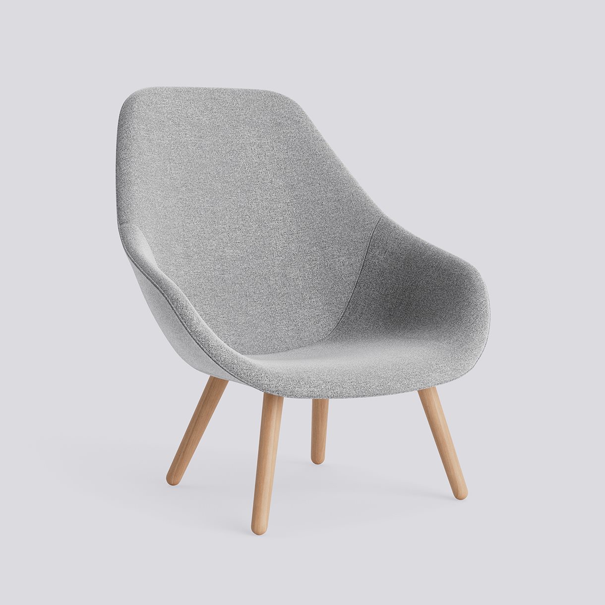 AAL92 Water-based lacquered solid oak 4 leg base-Full upholstery-Hallingdal-130