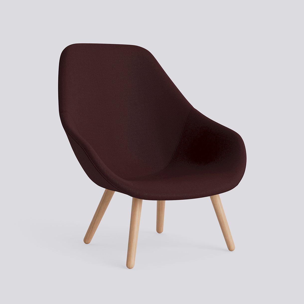 AAL92 Water-based lacquered solid oak 4 leg base-Full upholstery-Vidar-693