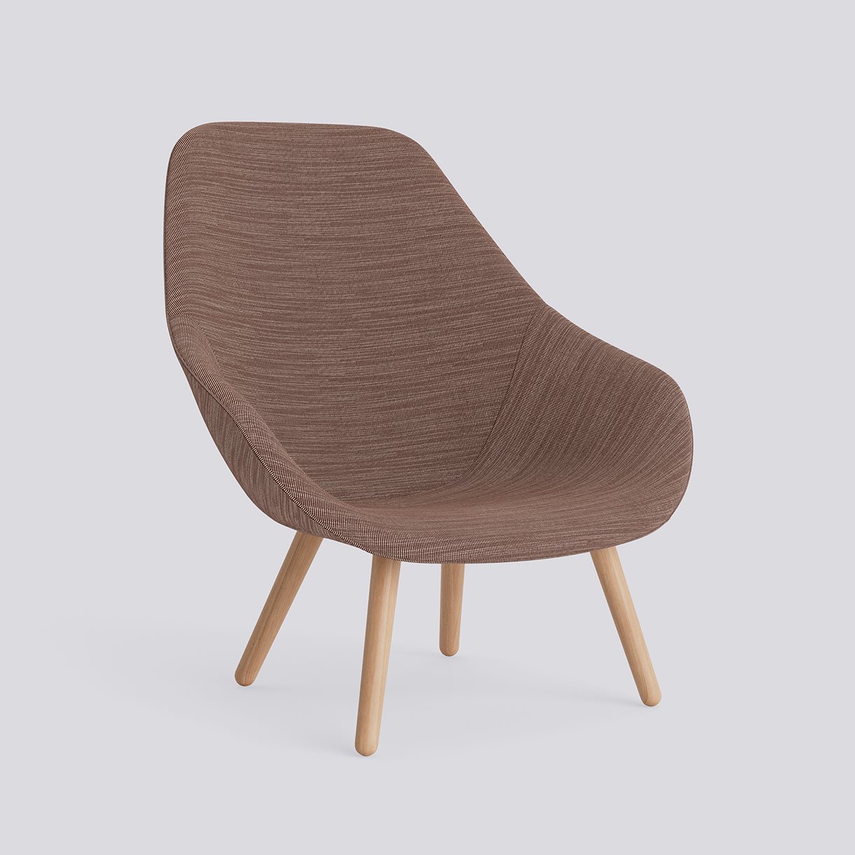 AAL92 Water-based lacquered solid oak 4 leg base-Full upholstery-Raas-462