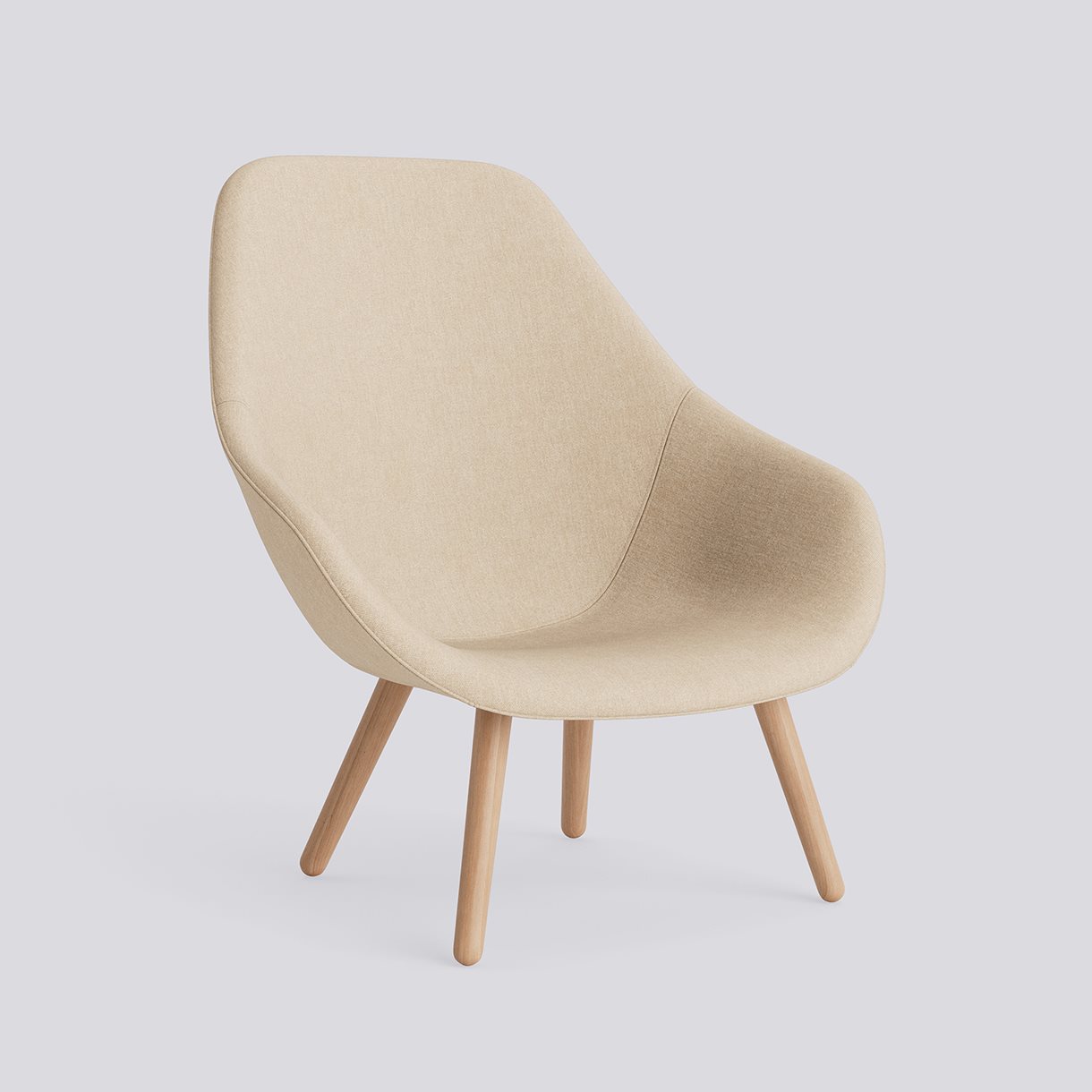 AAL92 Water-based lacquered solid oak 4 leg base-Full upholstery-Metaphor-035