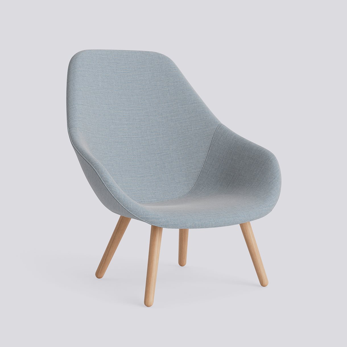 AAL92 Water-based lacquered solid oak 4 leg base-Full upholstery-Naveli-723