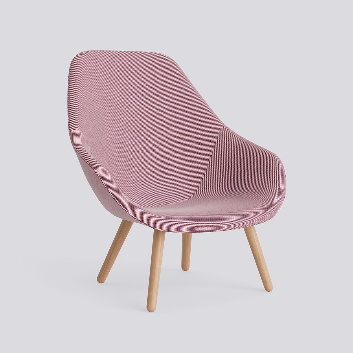 AAL92 Water-based lacquered solid oak 4 leg base-Full upholstery-Yuma-1851